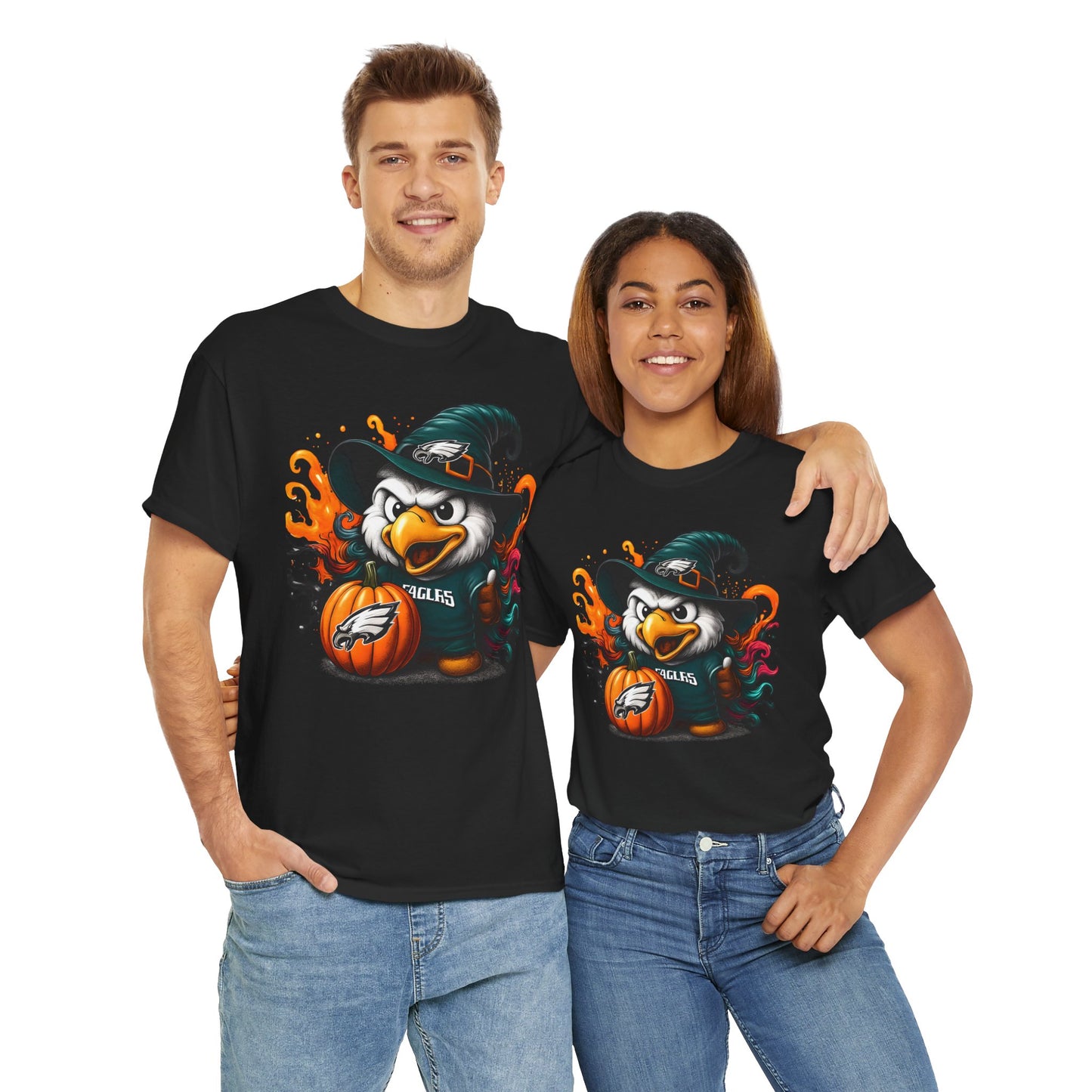 Halloween Philadelphia Eagles Fangear Unisex Heavy Cotton Tee