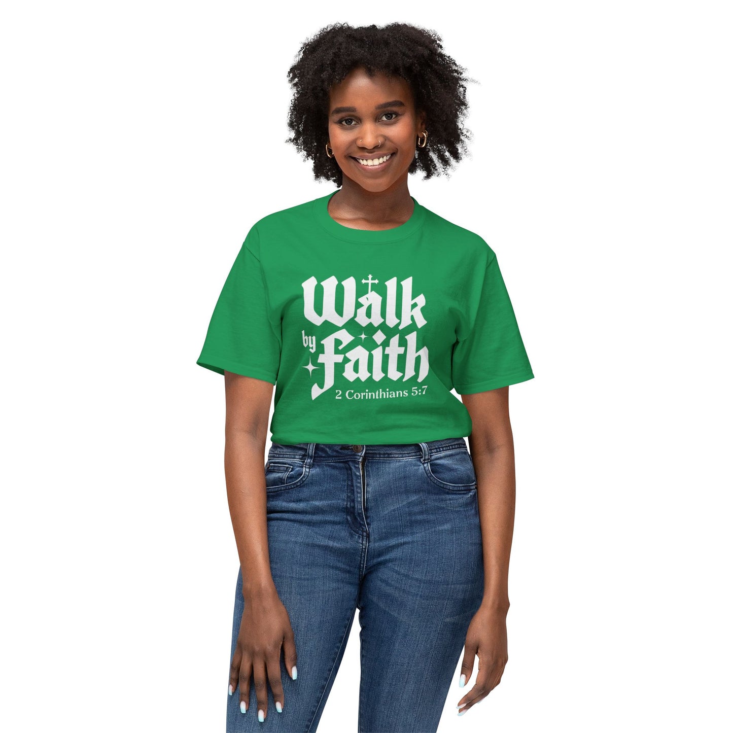 Women's / Men's / Unisex "Walk By Faith" Inspiring Tee