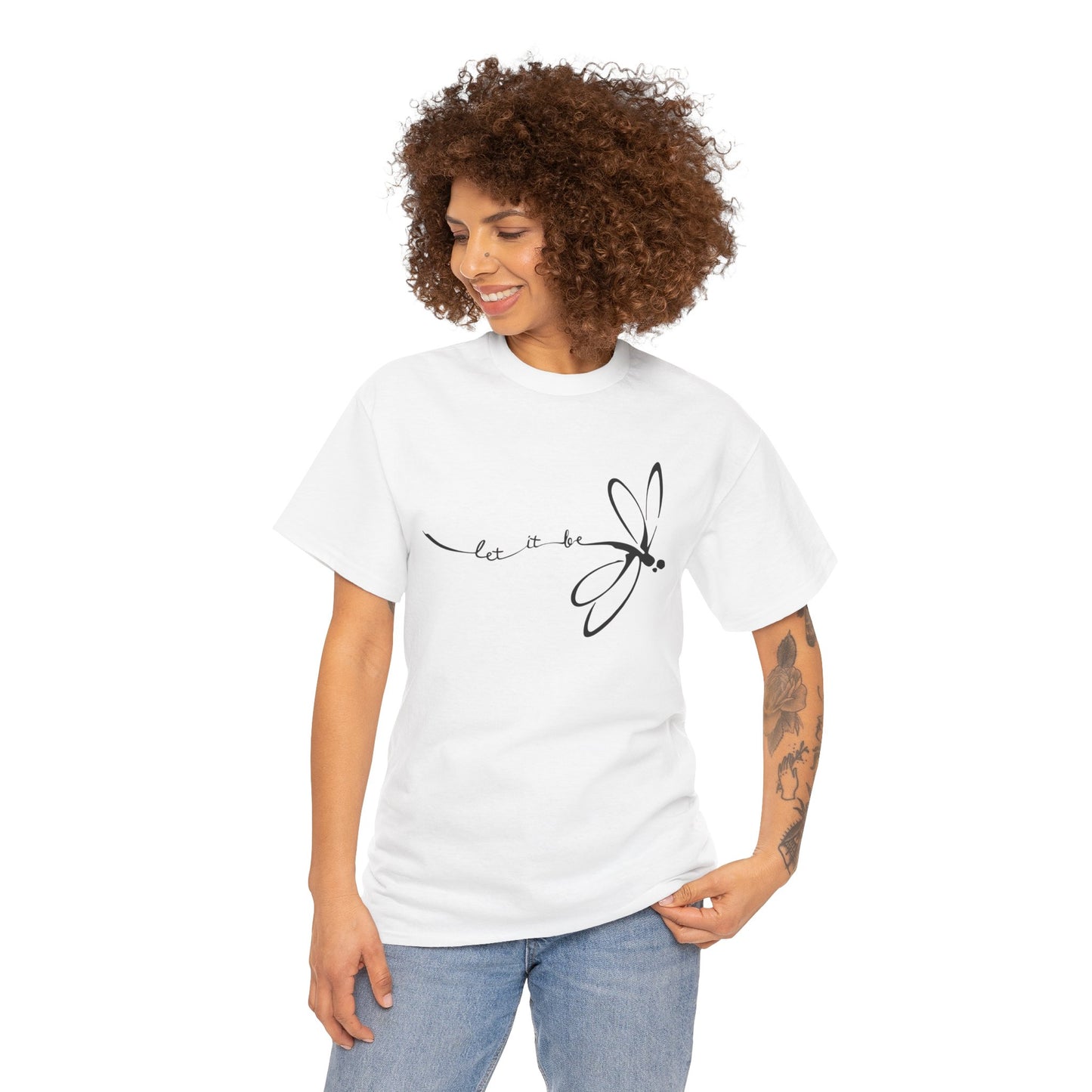 Women's "Let It Be" Dragonfly Graphic Tee