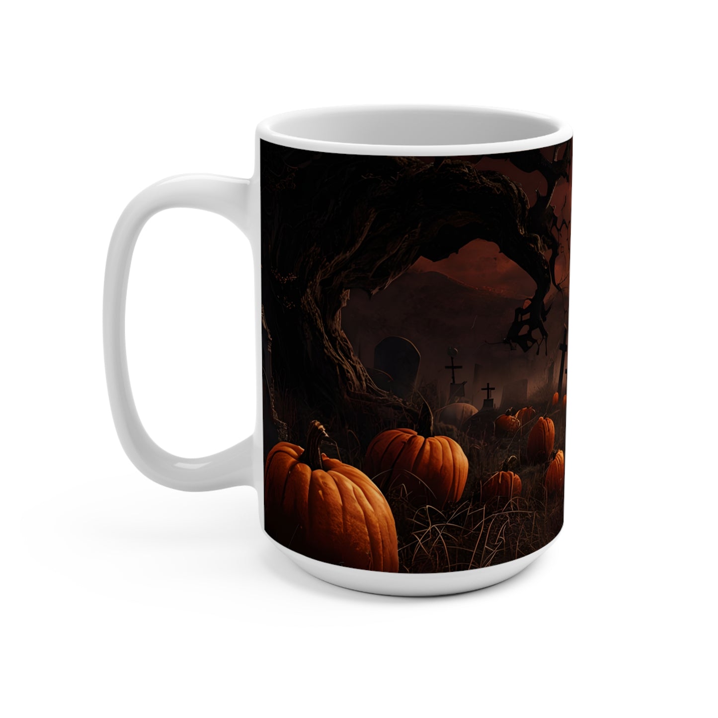 Halloween Pumpkin Scene Mug (15oz)