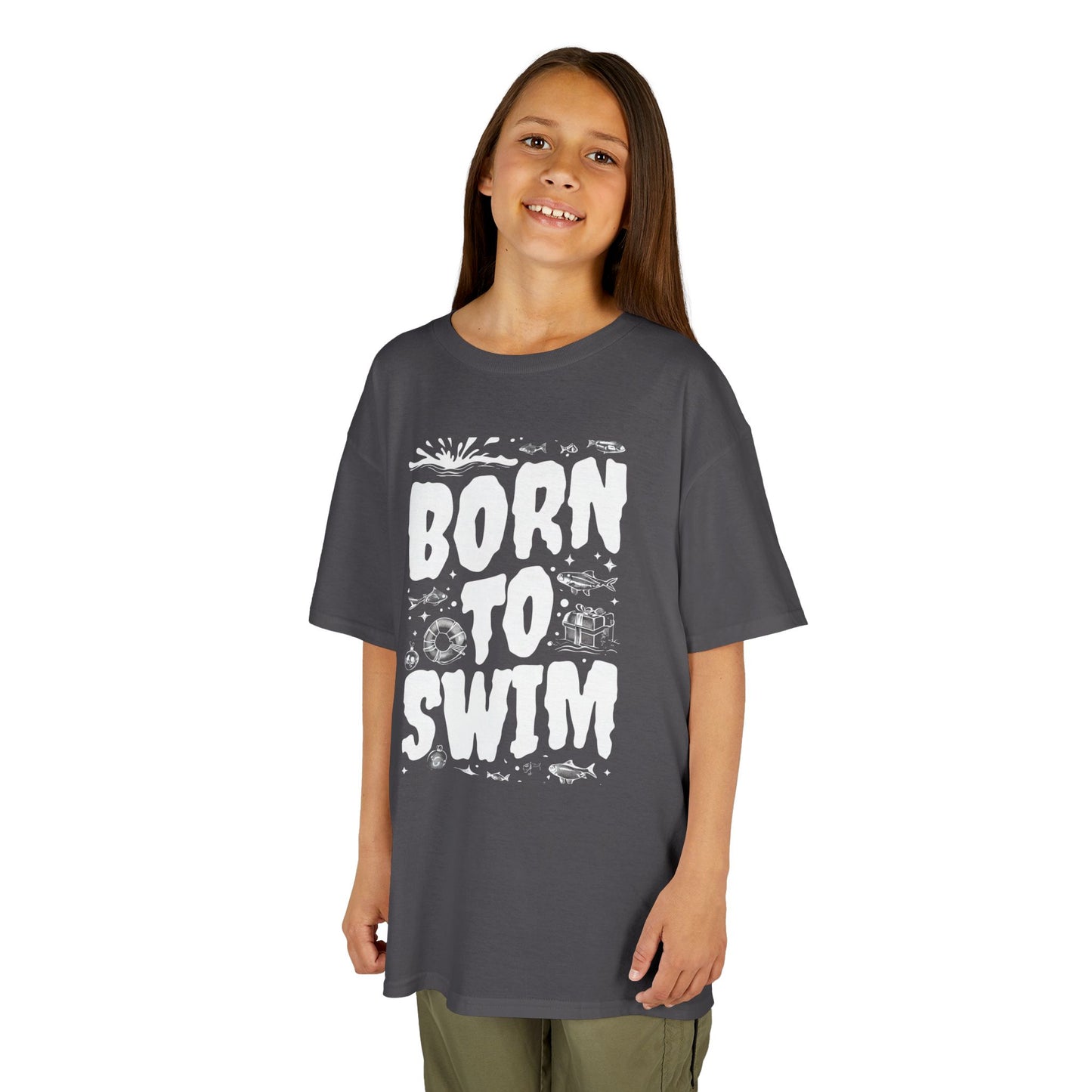 Girl's / Boy's / Unisex "Born to Swim" Tee