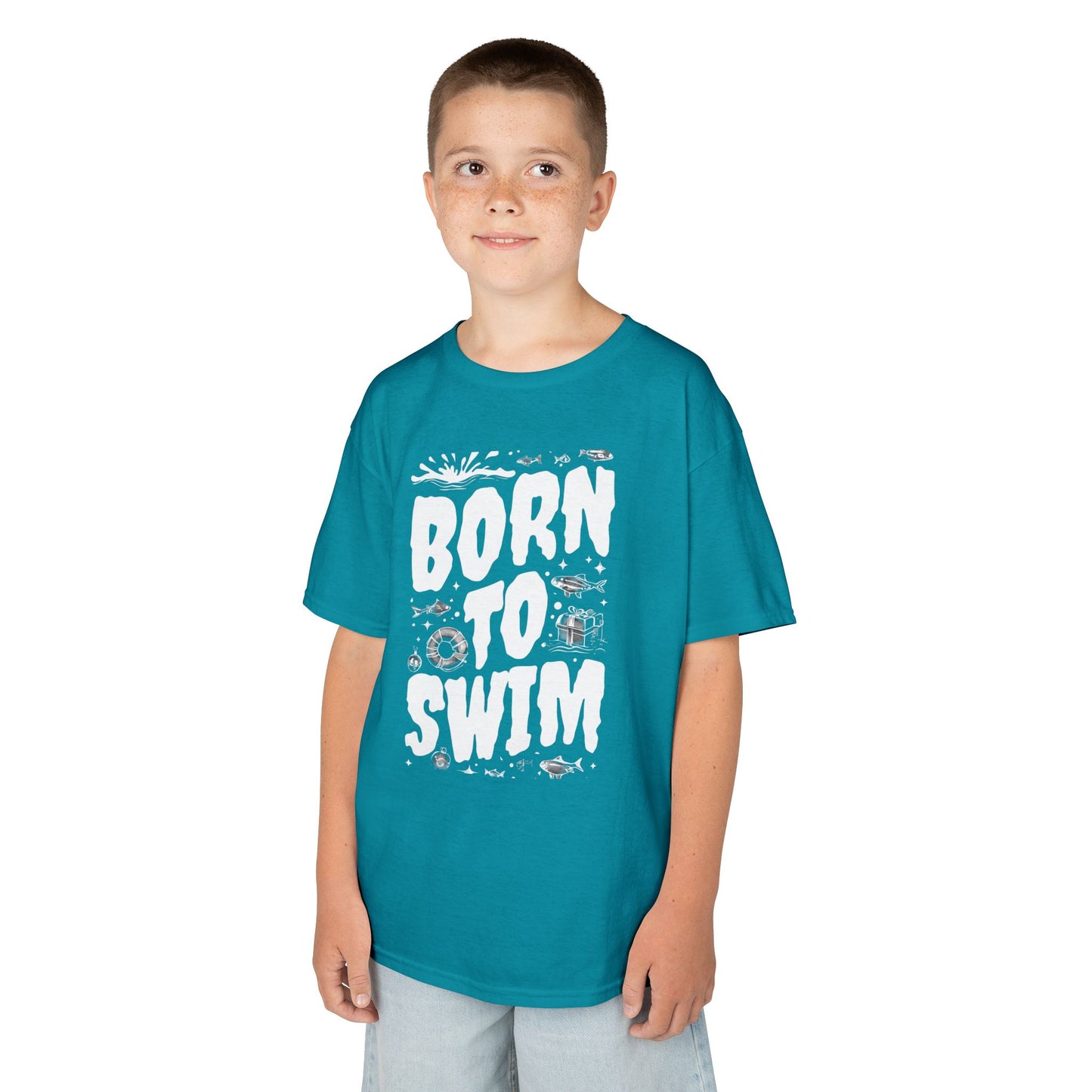 Girl's / Boy's / Unisex "Born to Swim" Tee