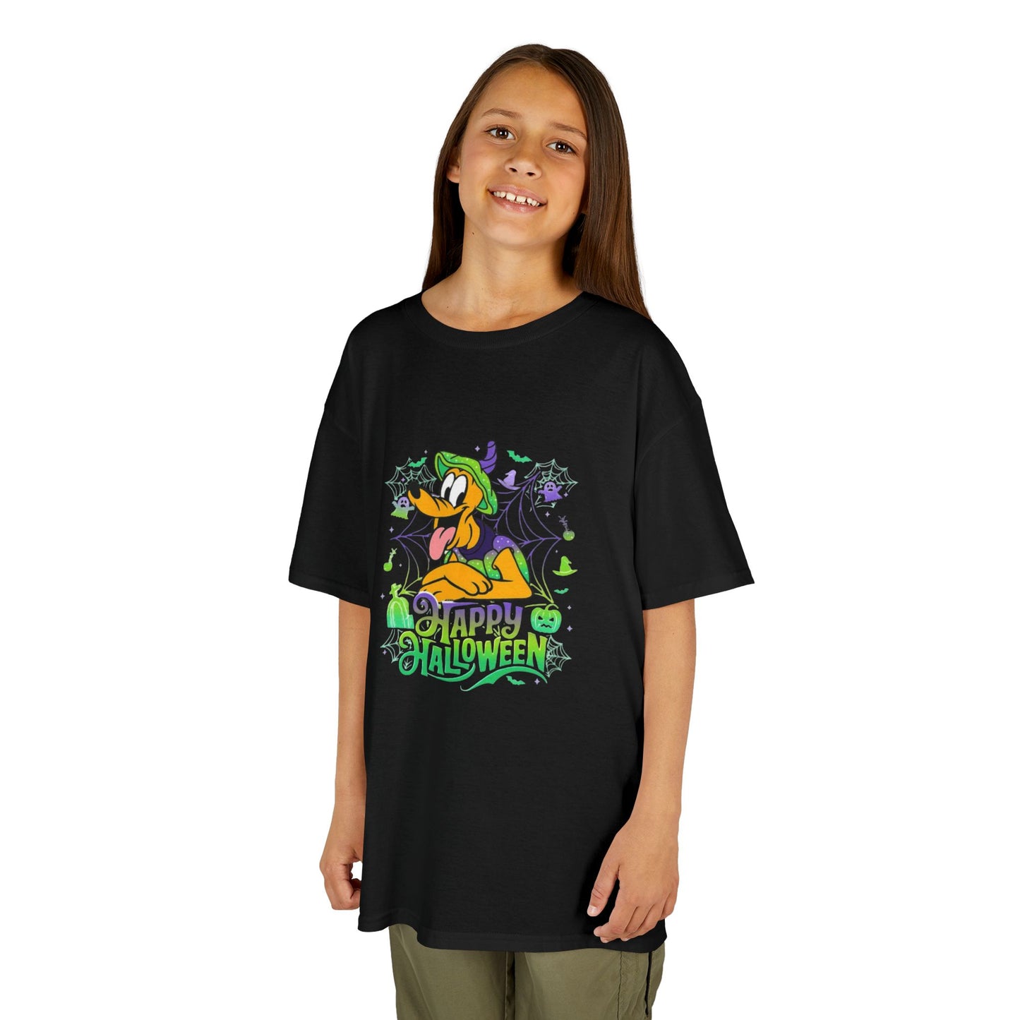 Girl's / Boys / Unisex "Happy Halloween" Dog Kids Tee