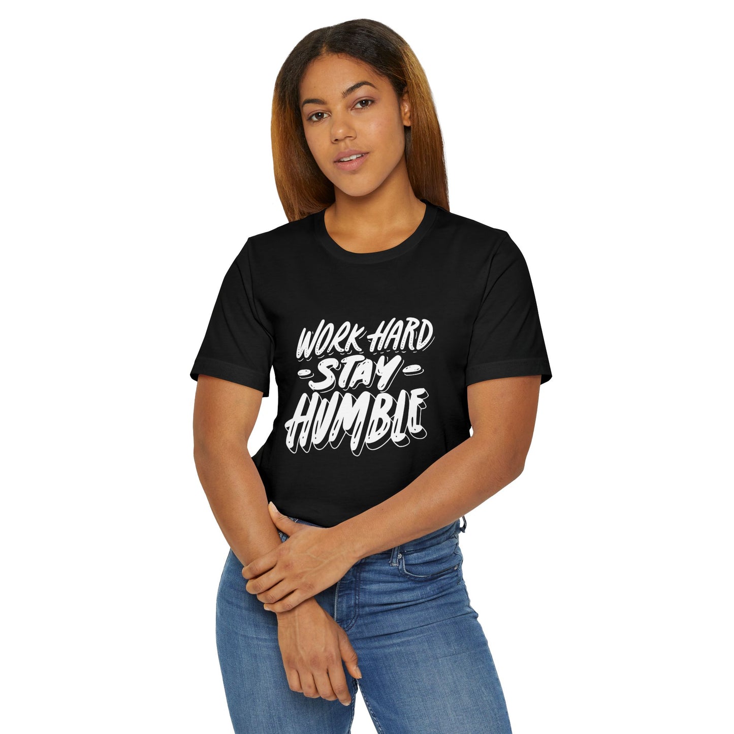Unisex Motivational "Work Hard Stay Humble" Tee