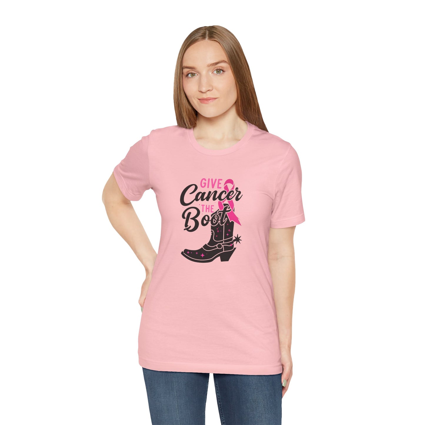 Women's "Give Cancer the Boot" Breast Cancer Awareness Tee