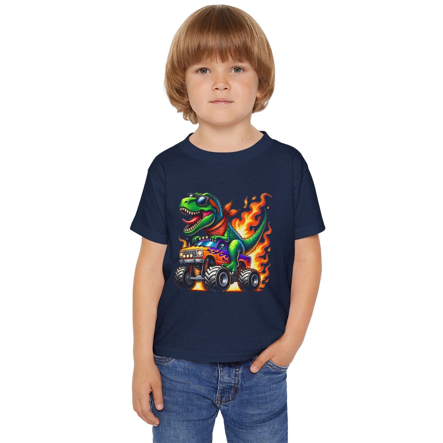 Boy's "Dino Monster Truck" Toddler T-Shirt