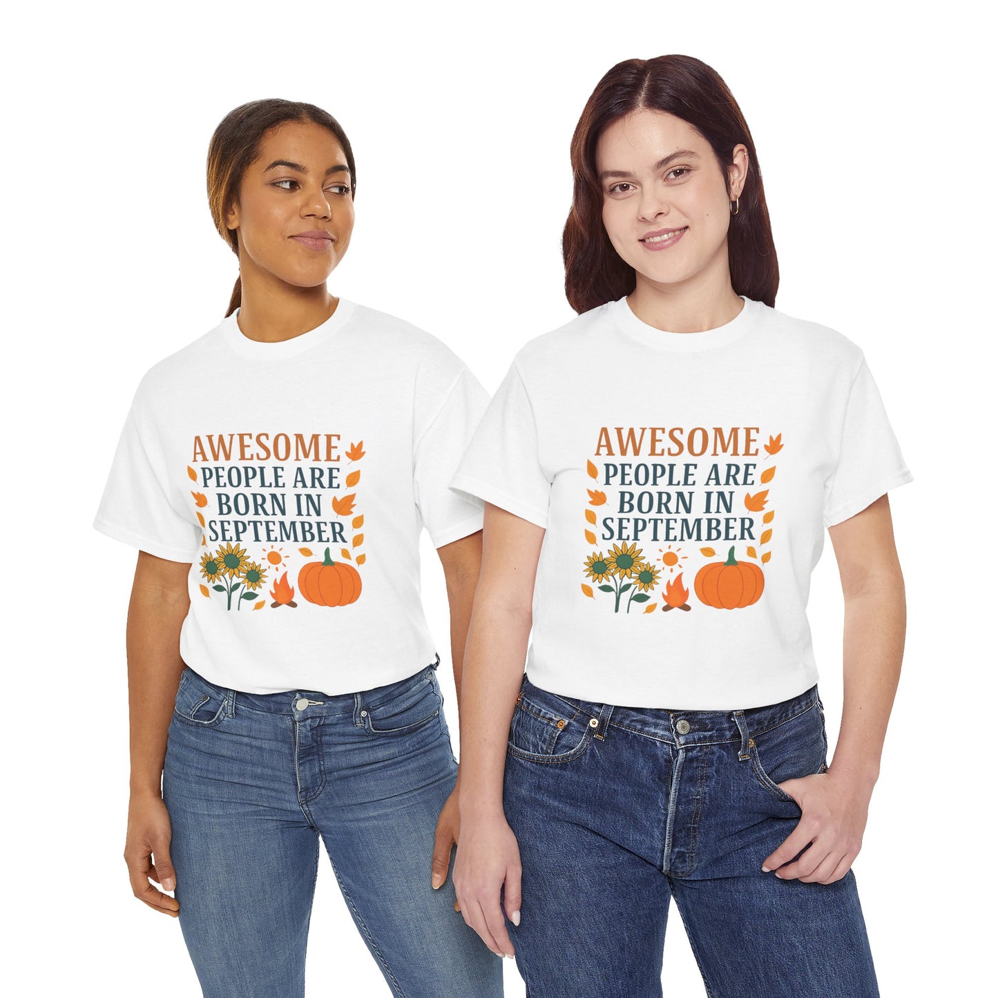 Women's "Awesome People Are Born in September" Cotton Tee