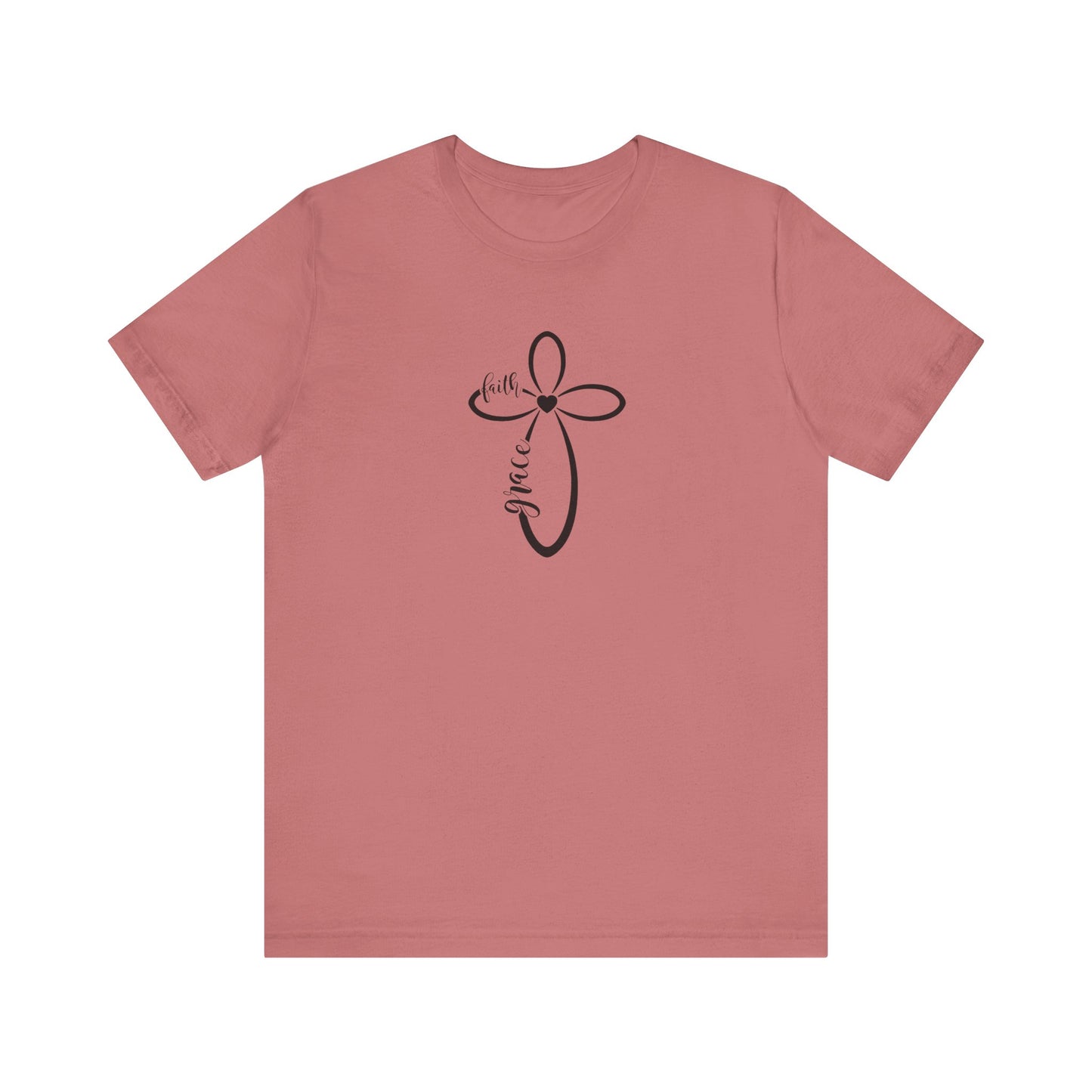 Women's Inspirational "Faith and Grace Cross" Tee