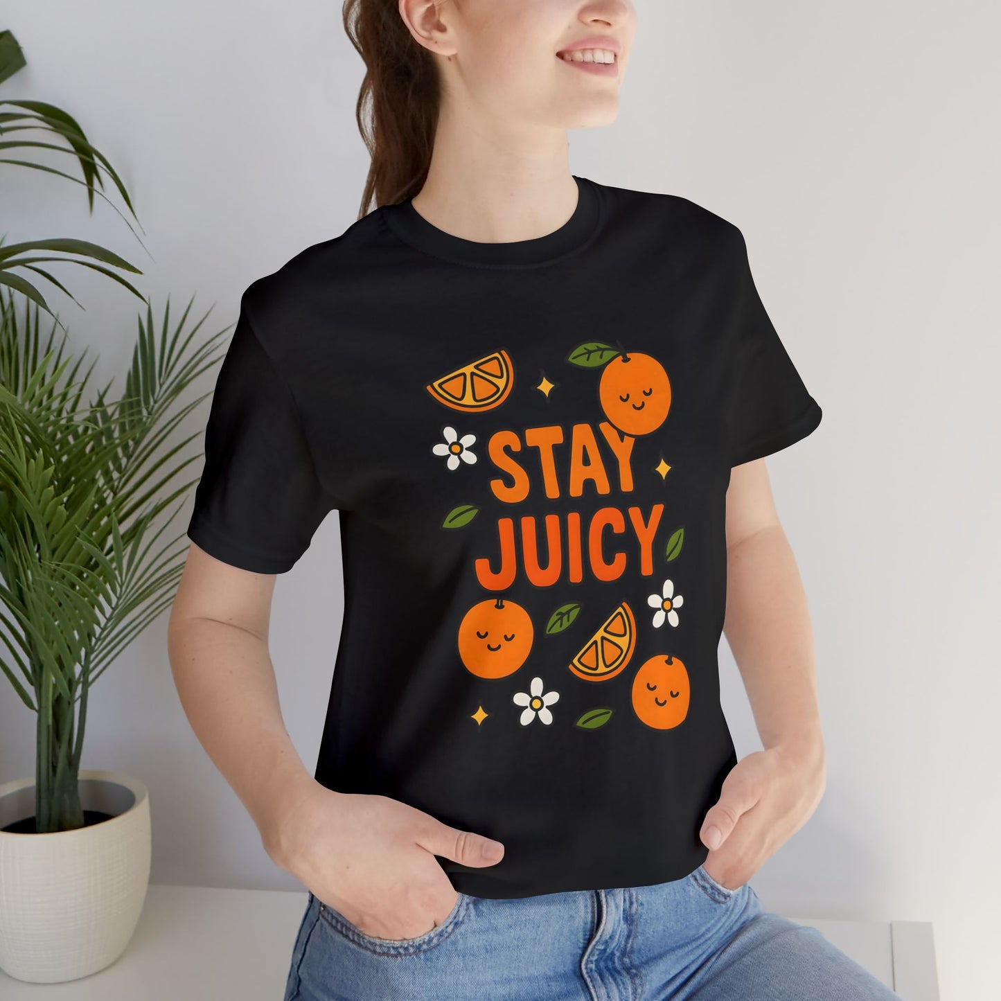 Women's Novelty "Stay Juicy" Jersey Tee