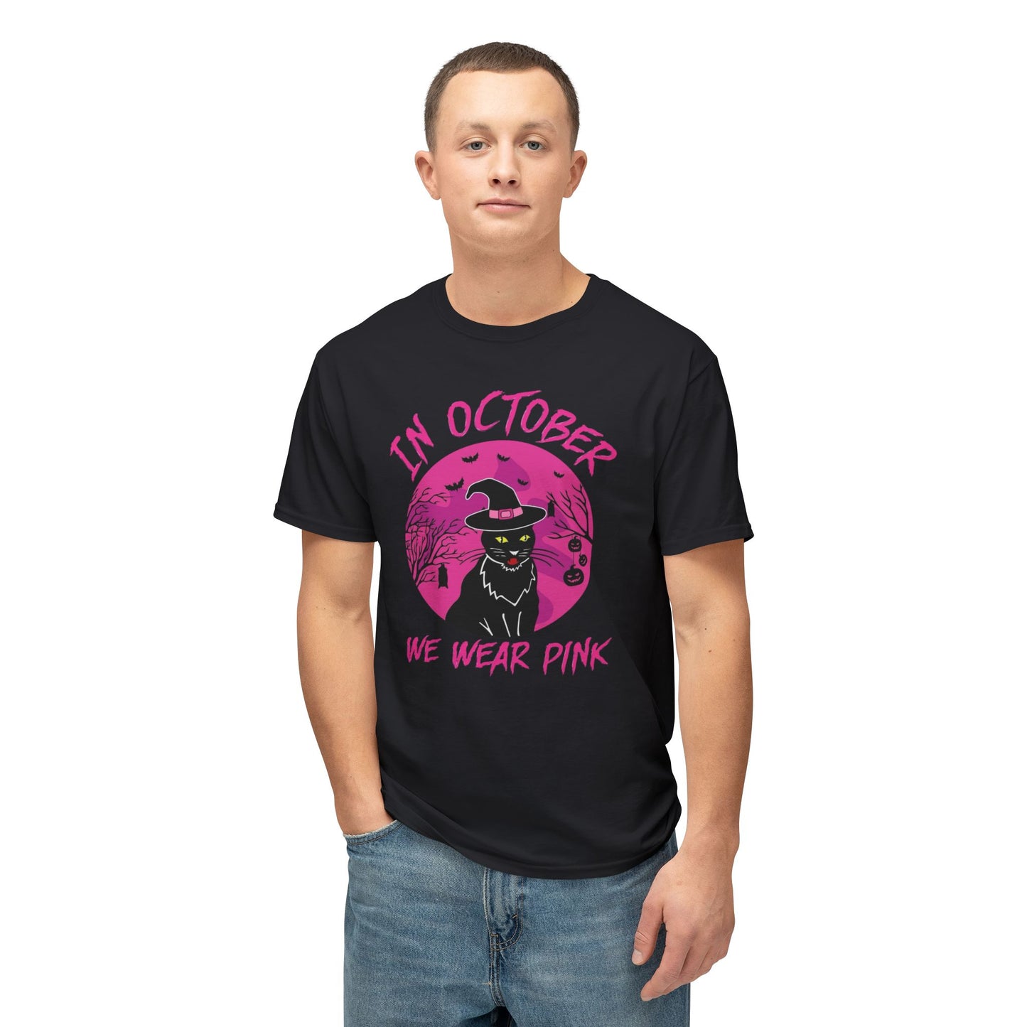 Breast Cancer Awareness Halloween "Cat" Tee