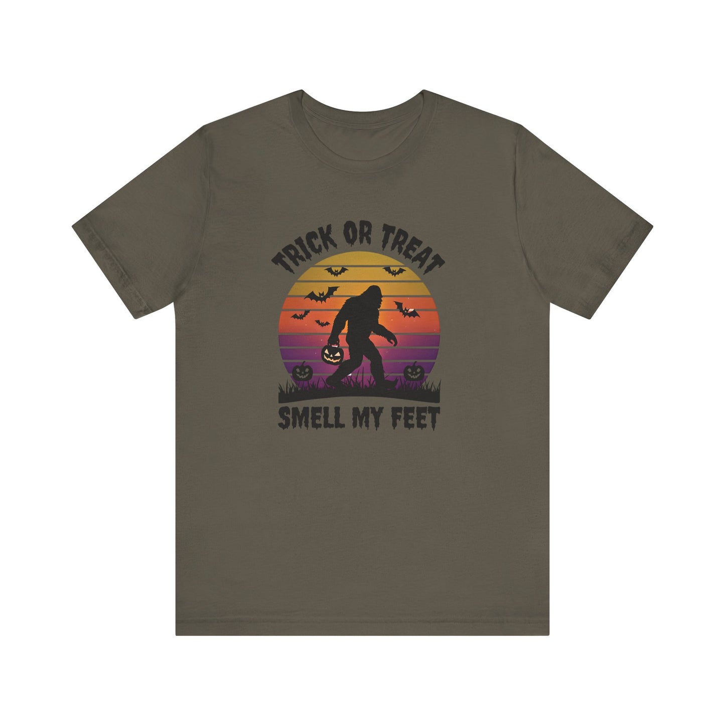 Men's / Women's / Unisex Halloween Bigfoot "Trick or Treat" Tee