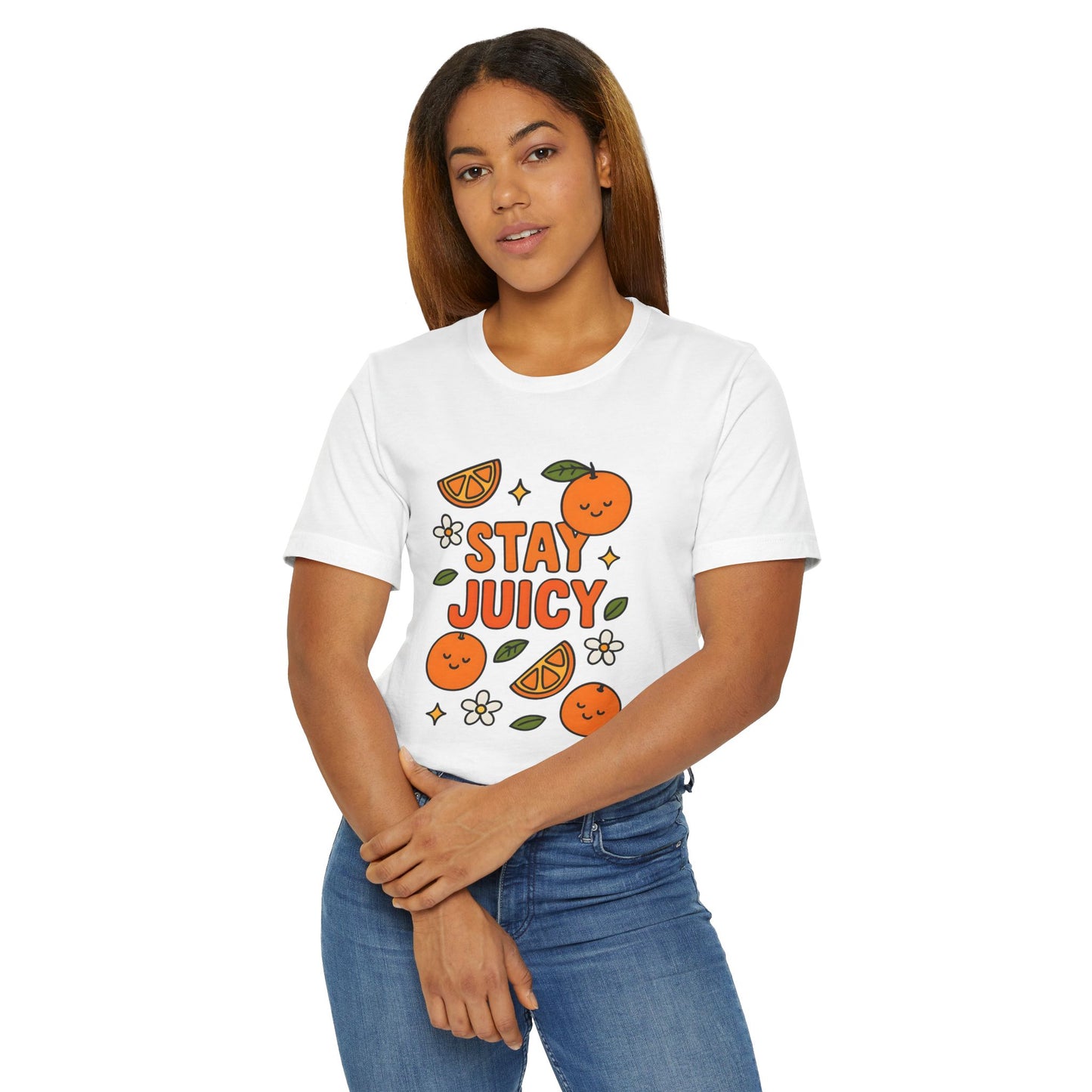 Women's Novelty "Stay Juicy" Jersey Tee