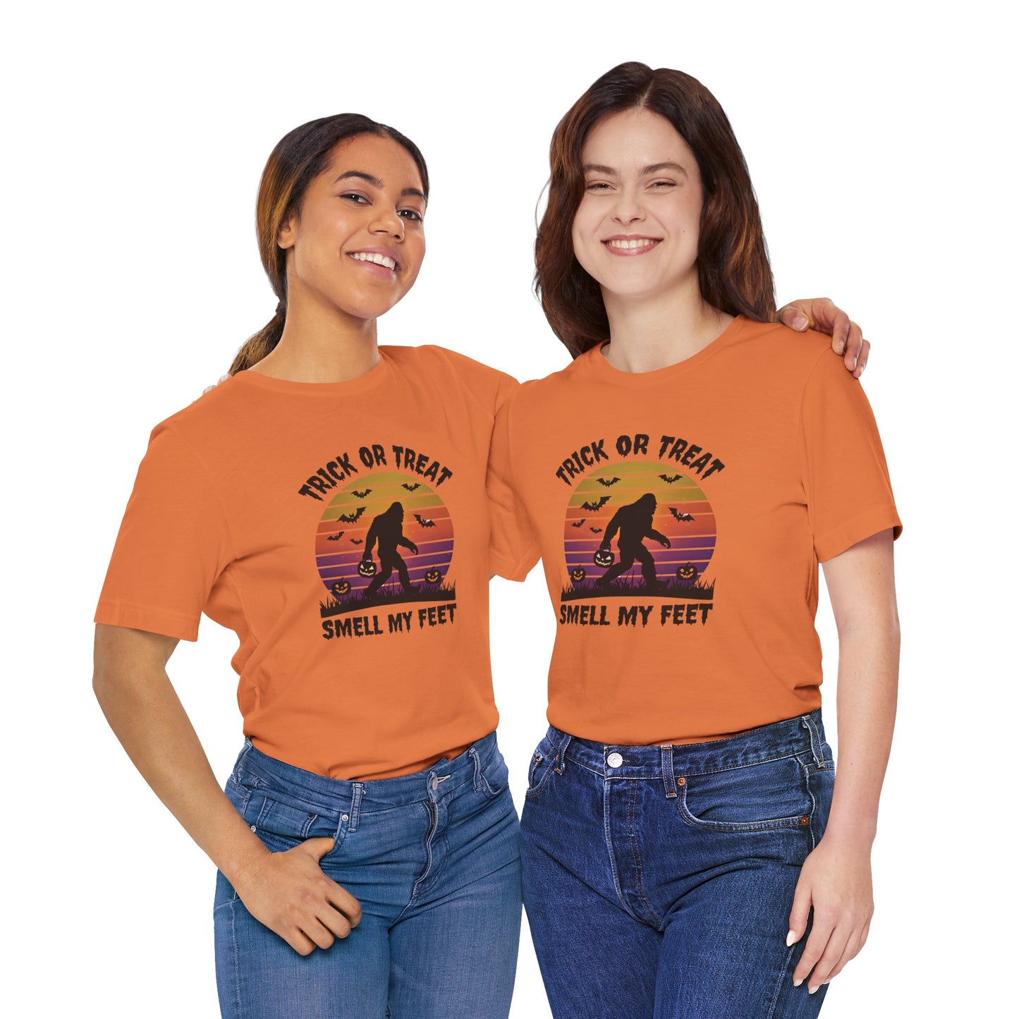 Men's / Women's / Unisex Halloween Bigfoot "Trick or Treat" Tee
