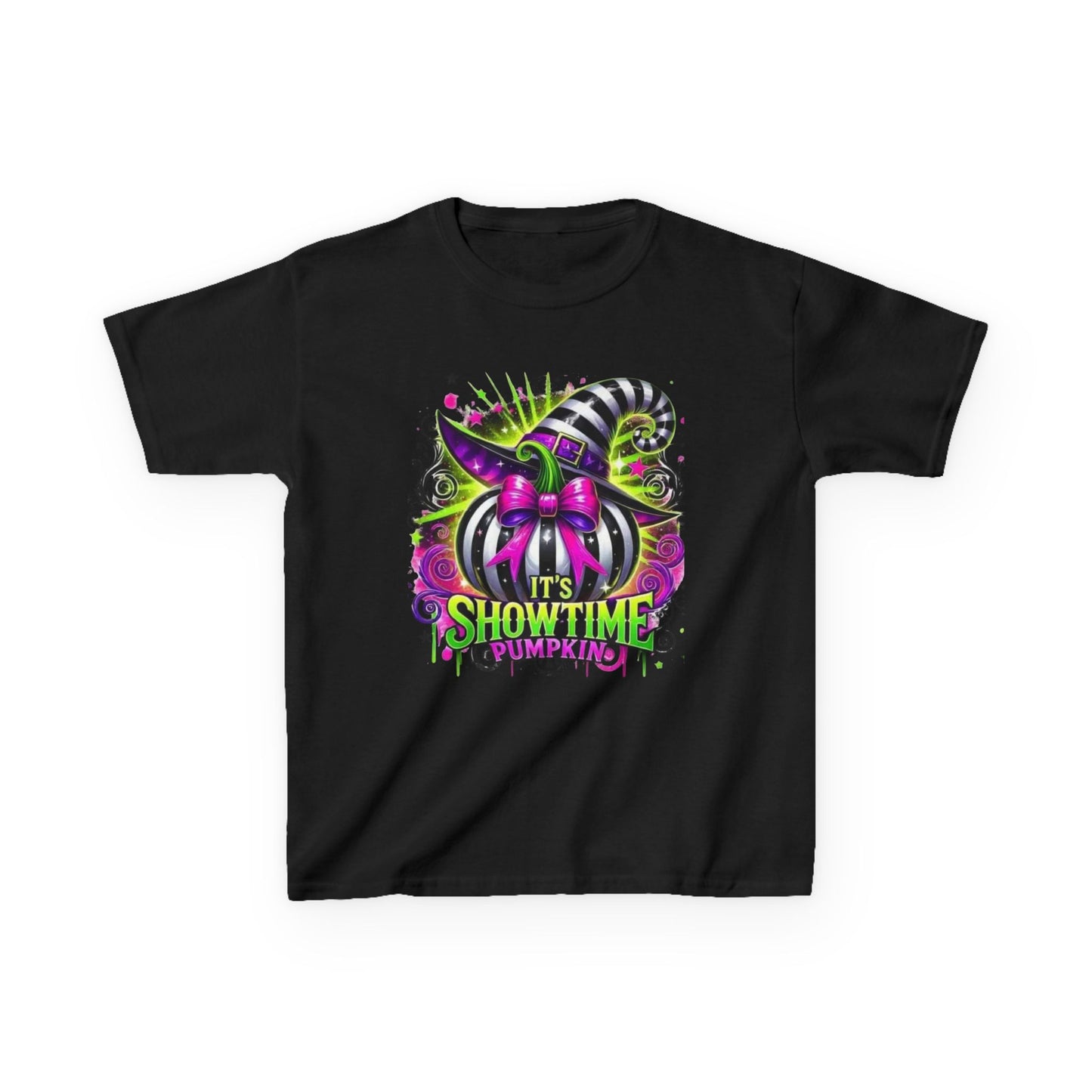 Halloween "It's Showtime, Pumpkin" Kids Heavy Cotton Tee