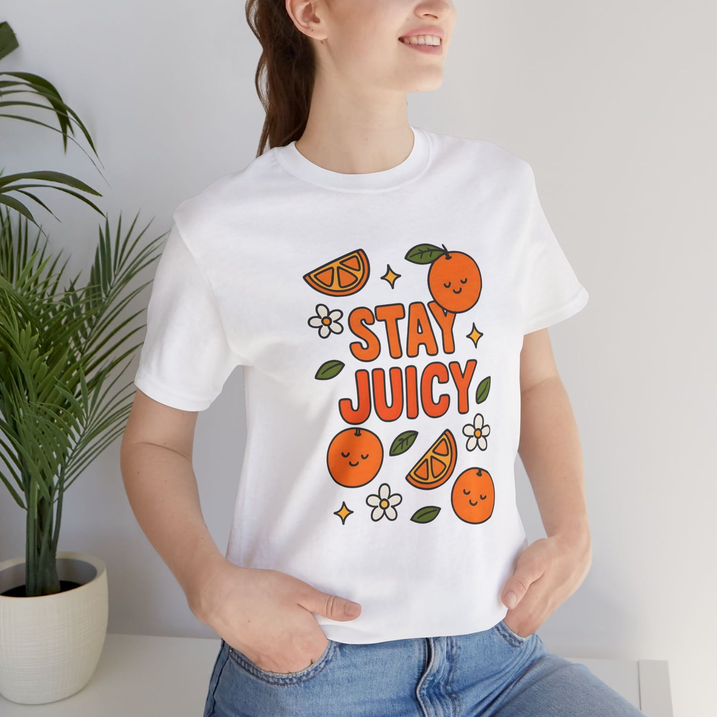 Women's Novelty "Stay Juicy" Jersey Tee