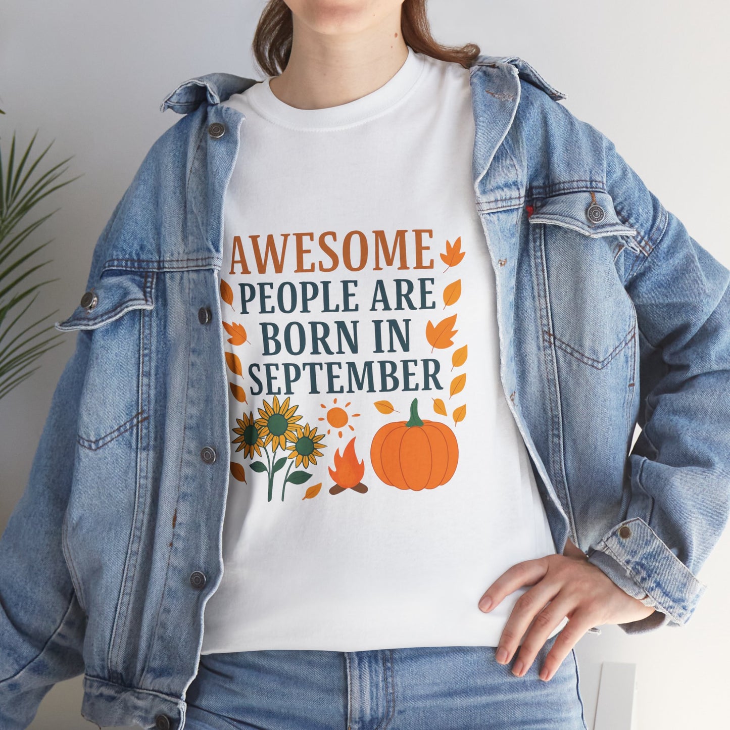 Women's "Awesome People Are Born in September" Cotton Tee