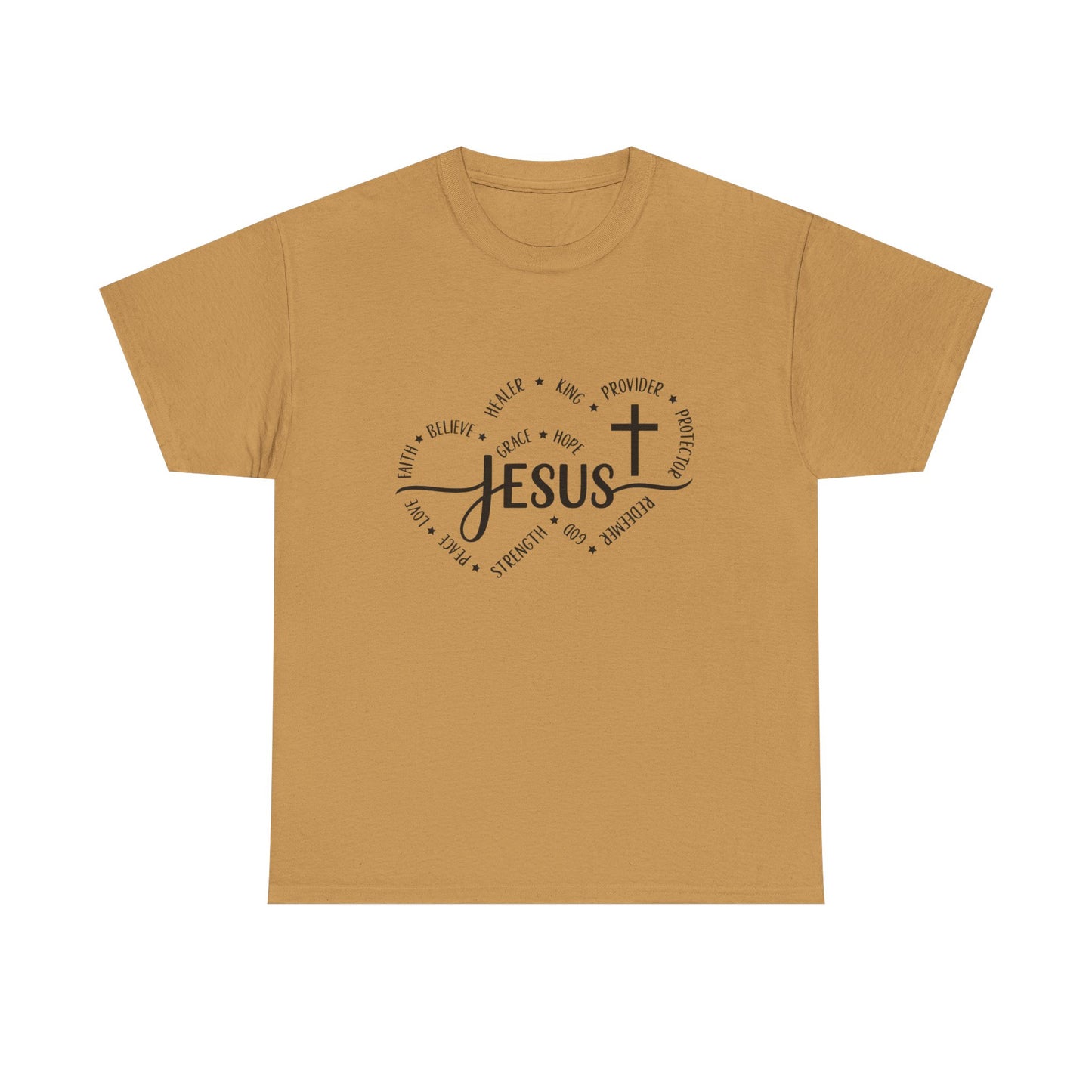 Women's Inspirational "Jesus" Double Heart Tee