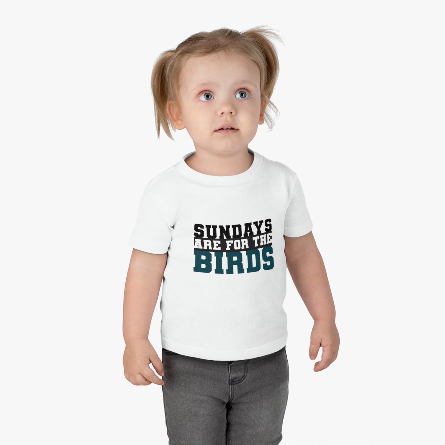 Boy's / Girl's / Unisex "Sundays Are for the Birds" Philadelphia Eagles Fan Baby Tee