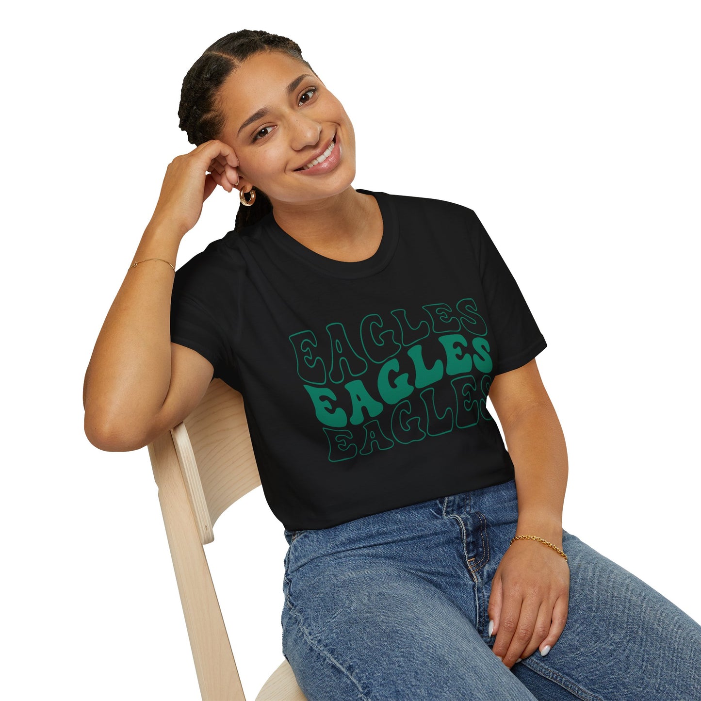 Groovy "Eagles Eagles Eagles" Philadelphia Eagles Fangear Unisex T-Shirt