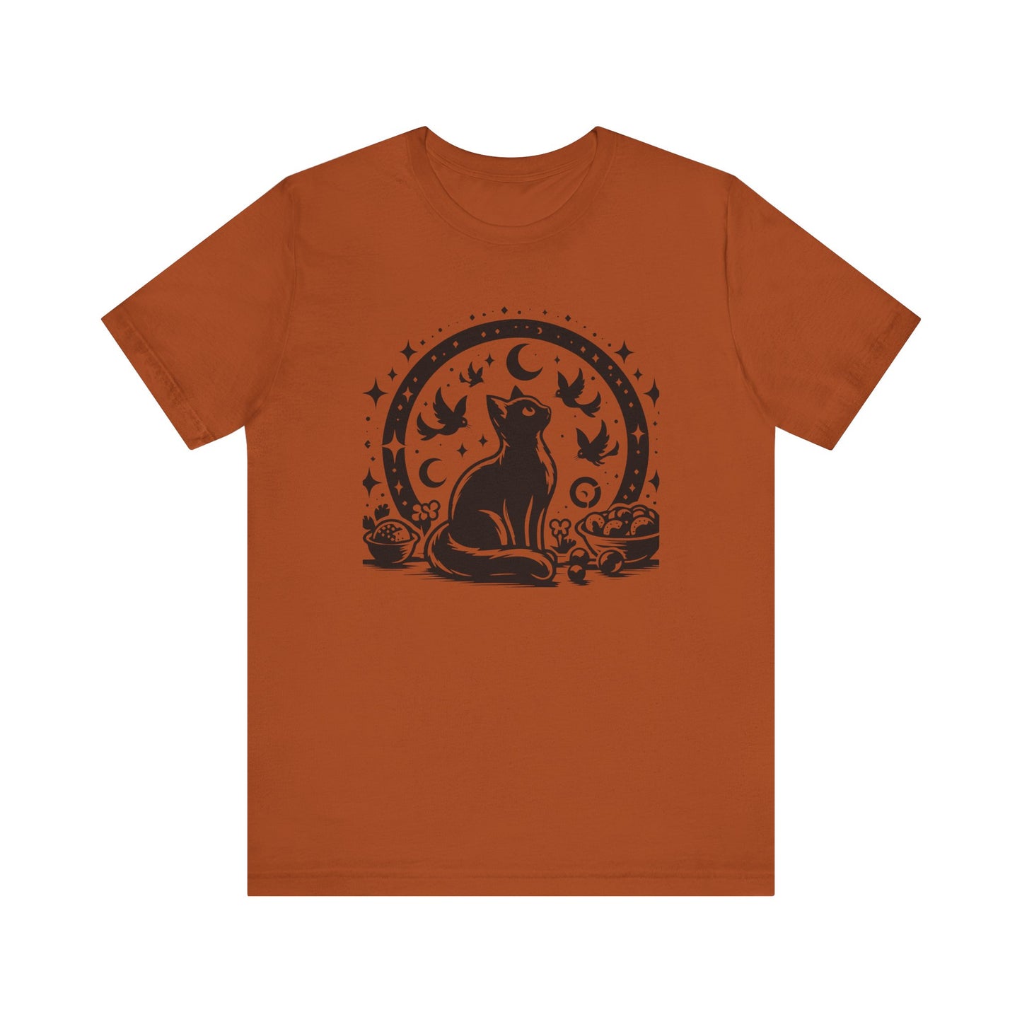 Women's Halloween "Mystical Cat" Graphic Tee