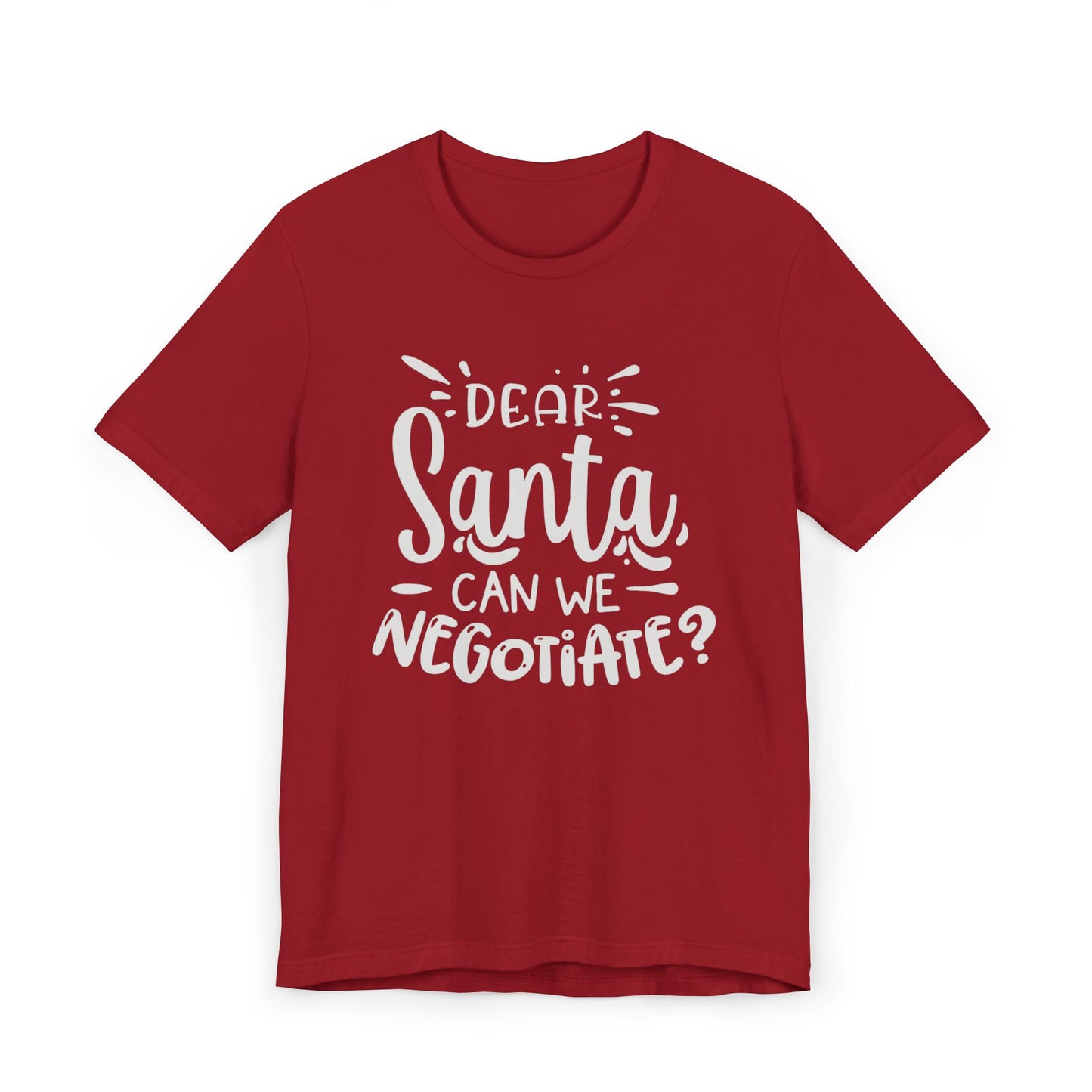 Unisex Festive "Dear Santa" Jersey Tee