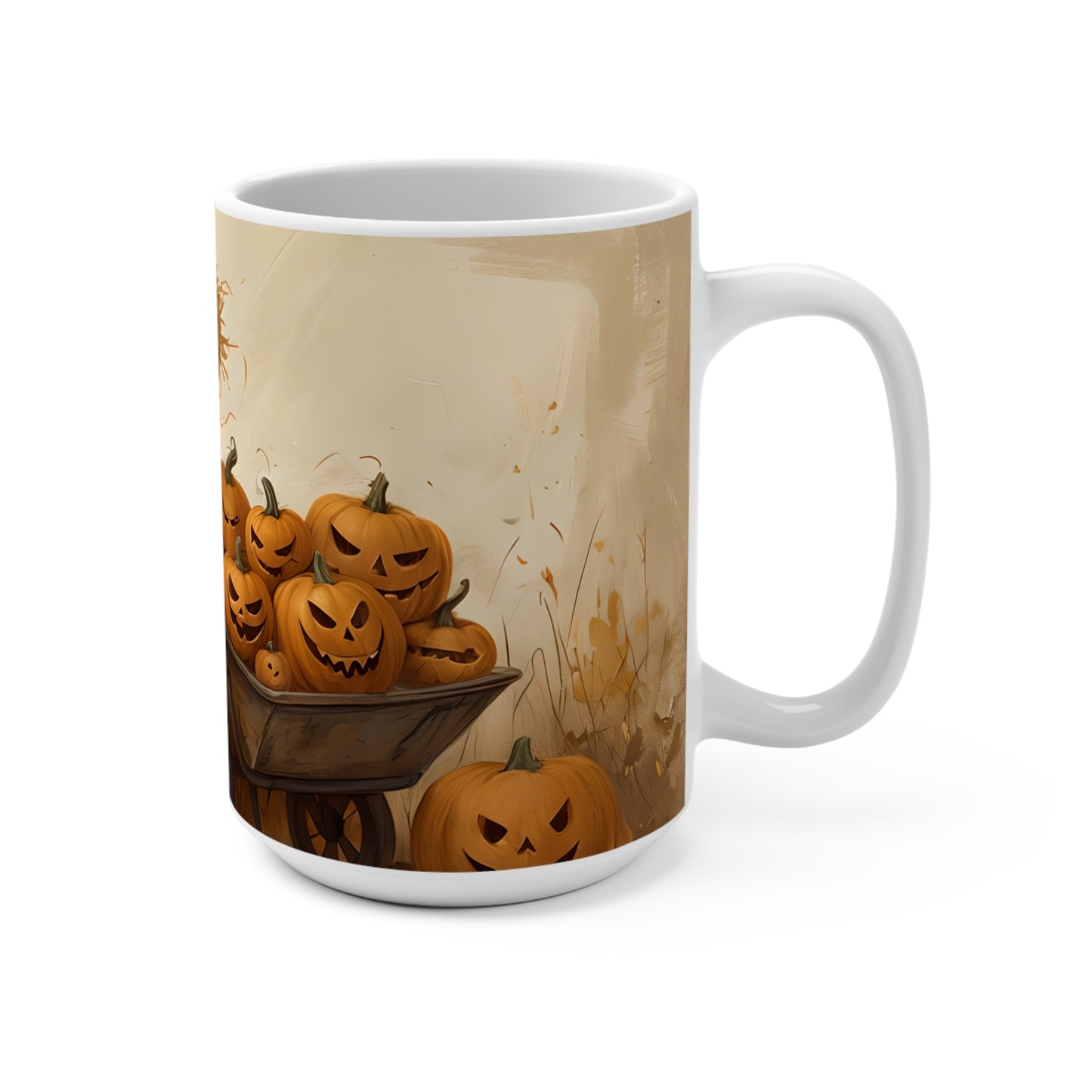 Halloween Ghost Pumpkin Mug (15oz)
