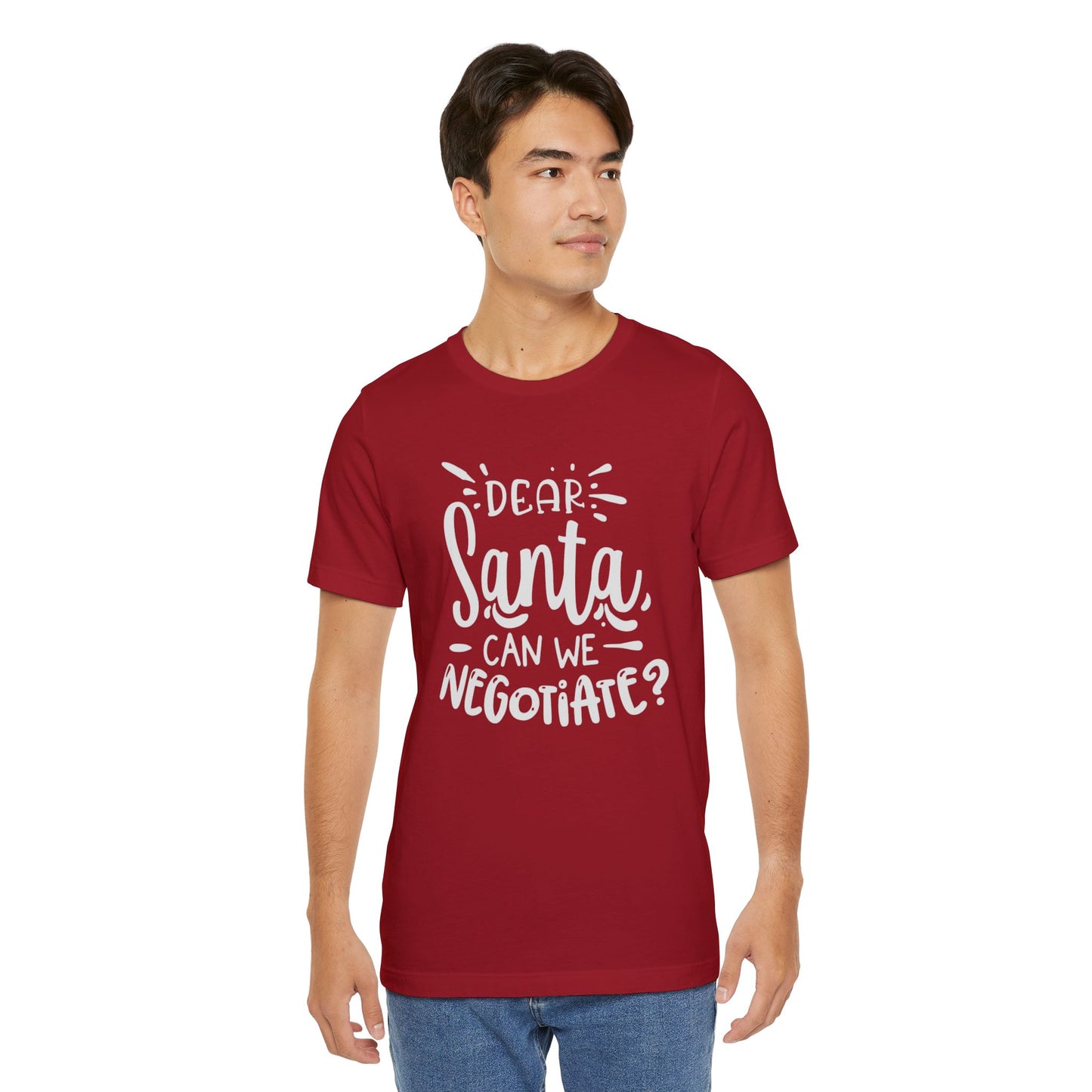 Unisex Festive "Dear Santa" Jersey Tee