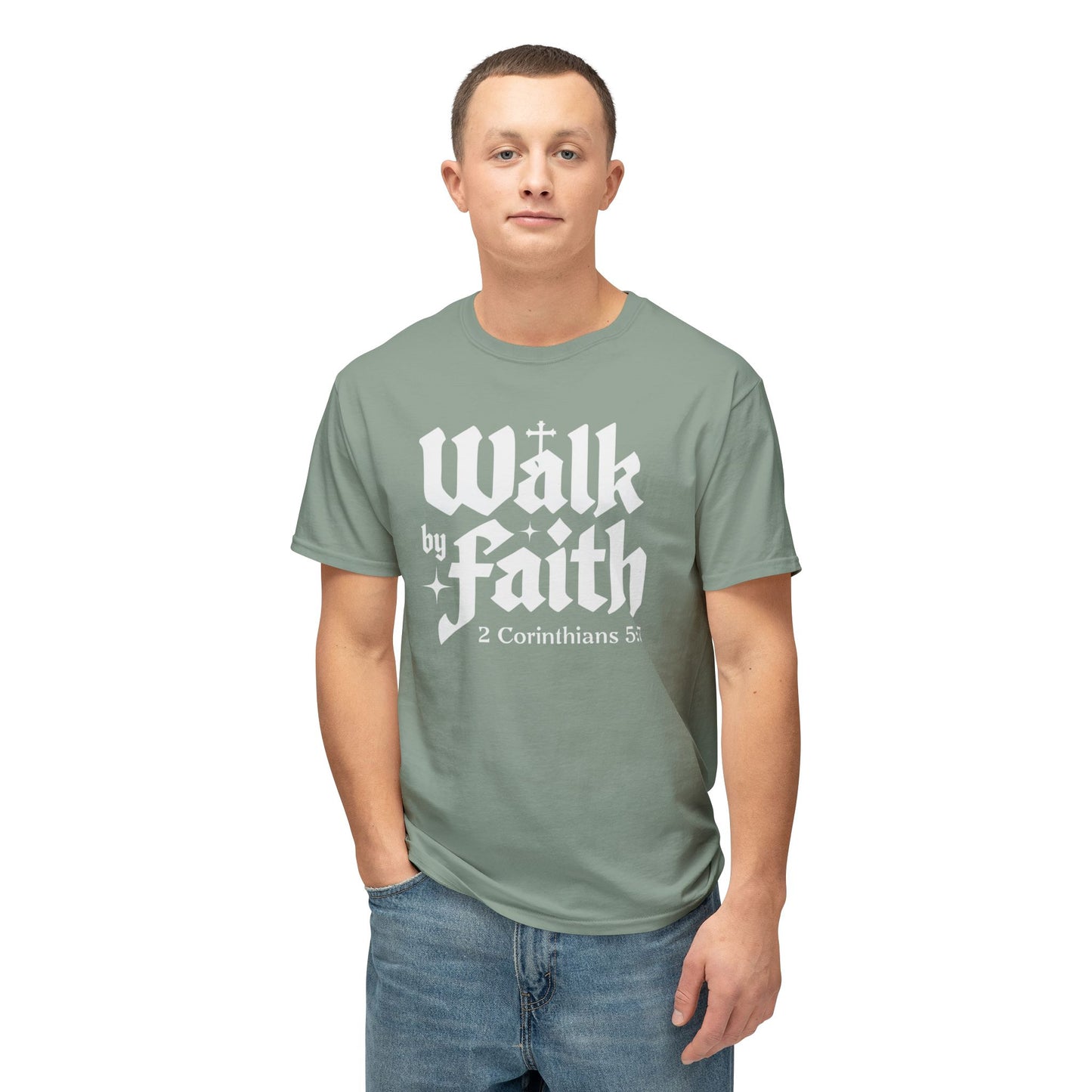 Women's / Men's / Unisex "Walk By Faith" Inspiring Tee