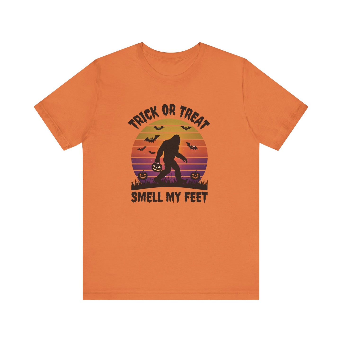 Men's / Women's / Unisex Halloween Bigfoot "Trick or Treat" Tee