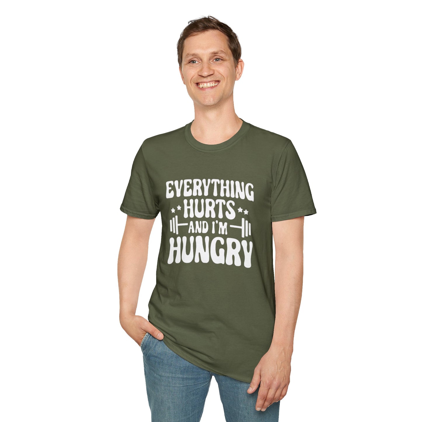 Women's / Men's / Unisex "Everything Hurts" Motivational Fitness Tee