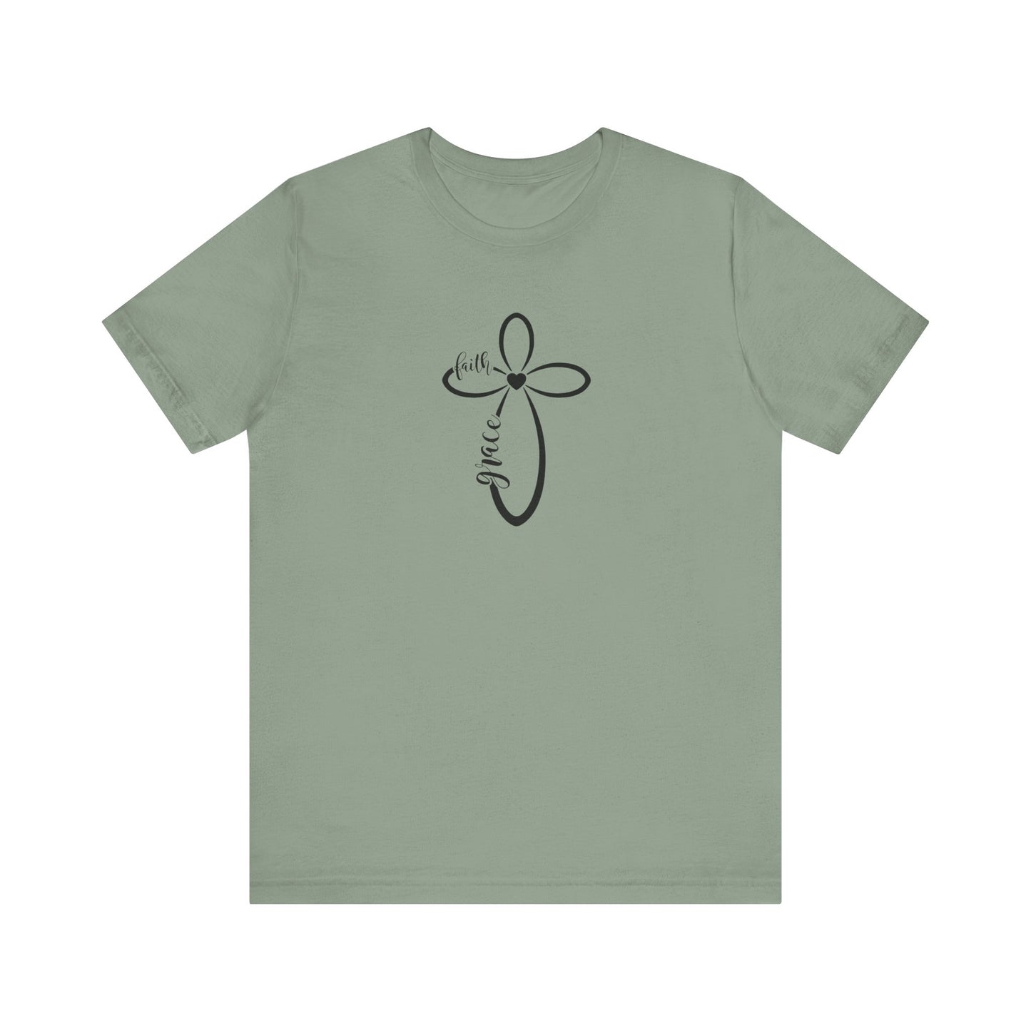 Women's Inspirational "Faith and Grace Cross" Tee