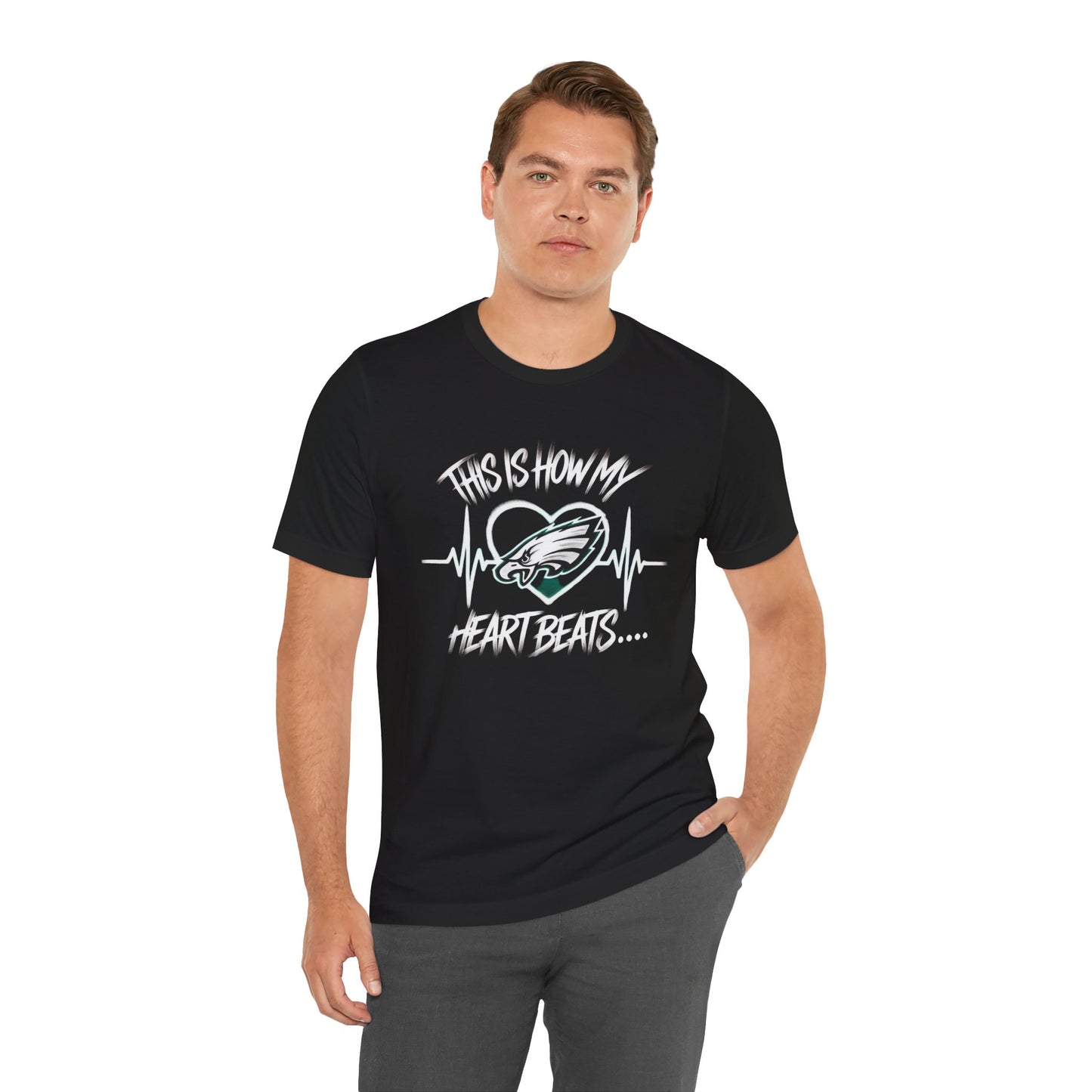 Philadelphia Eagles "Heart Beat" Fan Gear Unisex Jersey Short Sleeve Tee