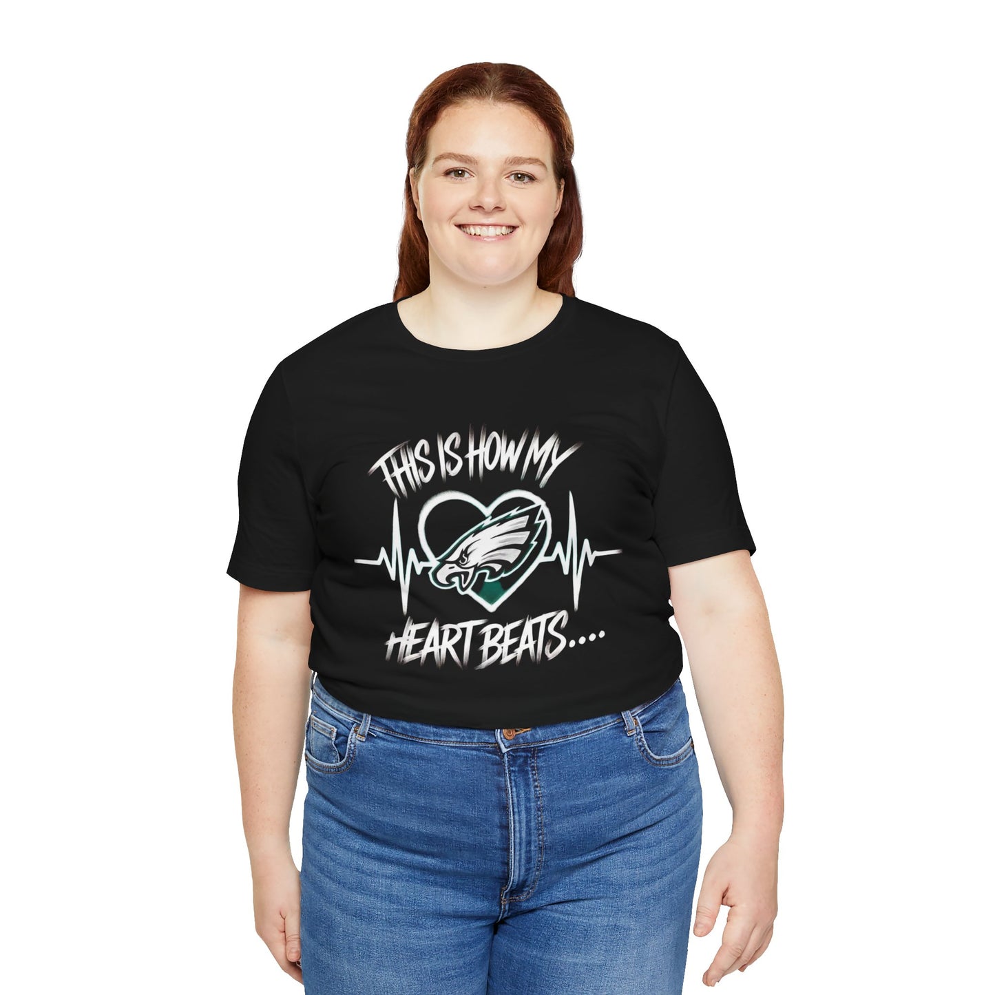 Philadelphia Eagles "Heart Beat" Fan Gear Unisex Jersey Short Sleeve Tee