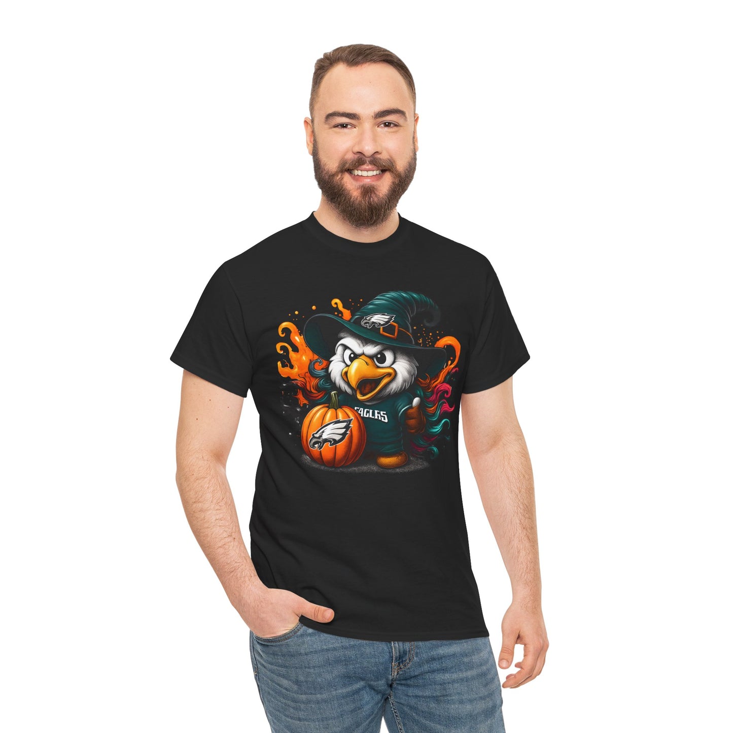 Halloween Philadelphia Eagles Fangear Unisex Heavy Cotton Tee