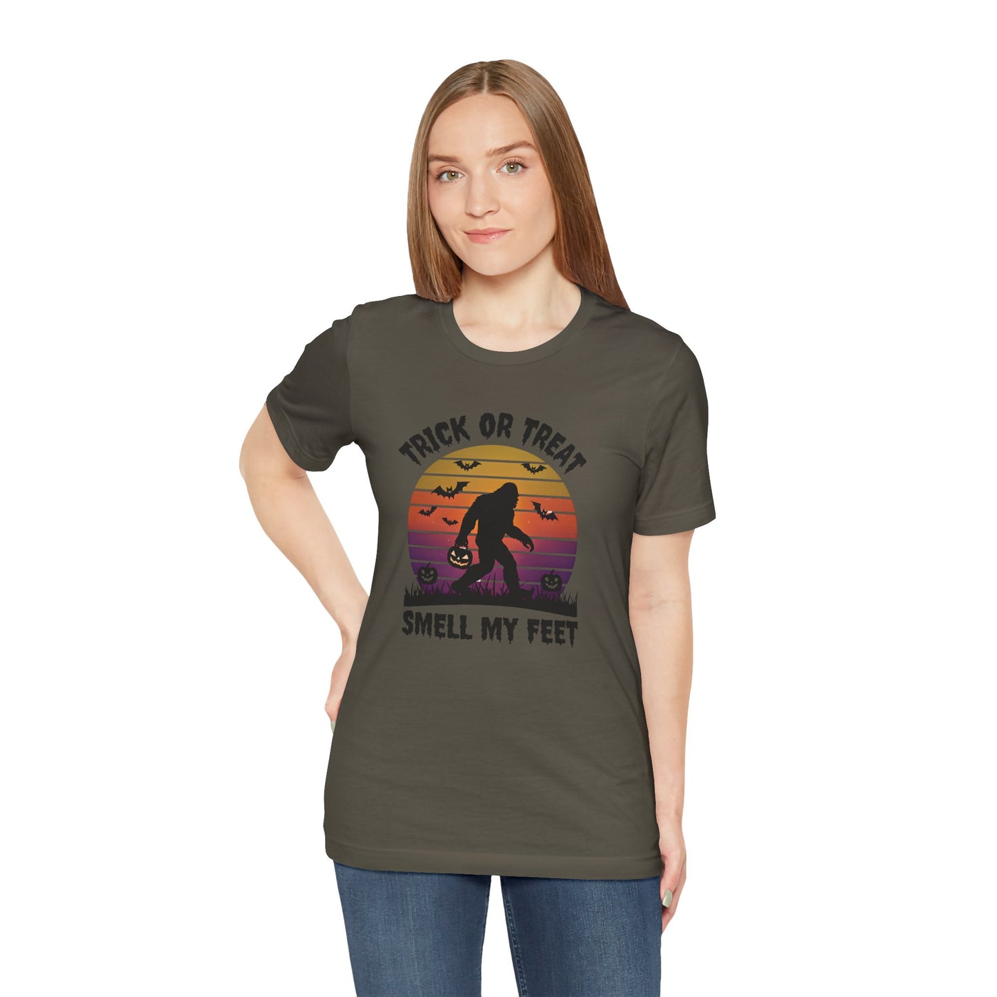 Men's / Women's / Unisex Halloween Bigfoot "Trick or Treat" Tee