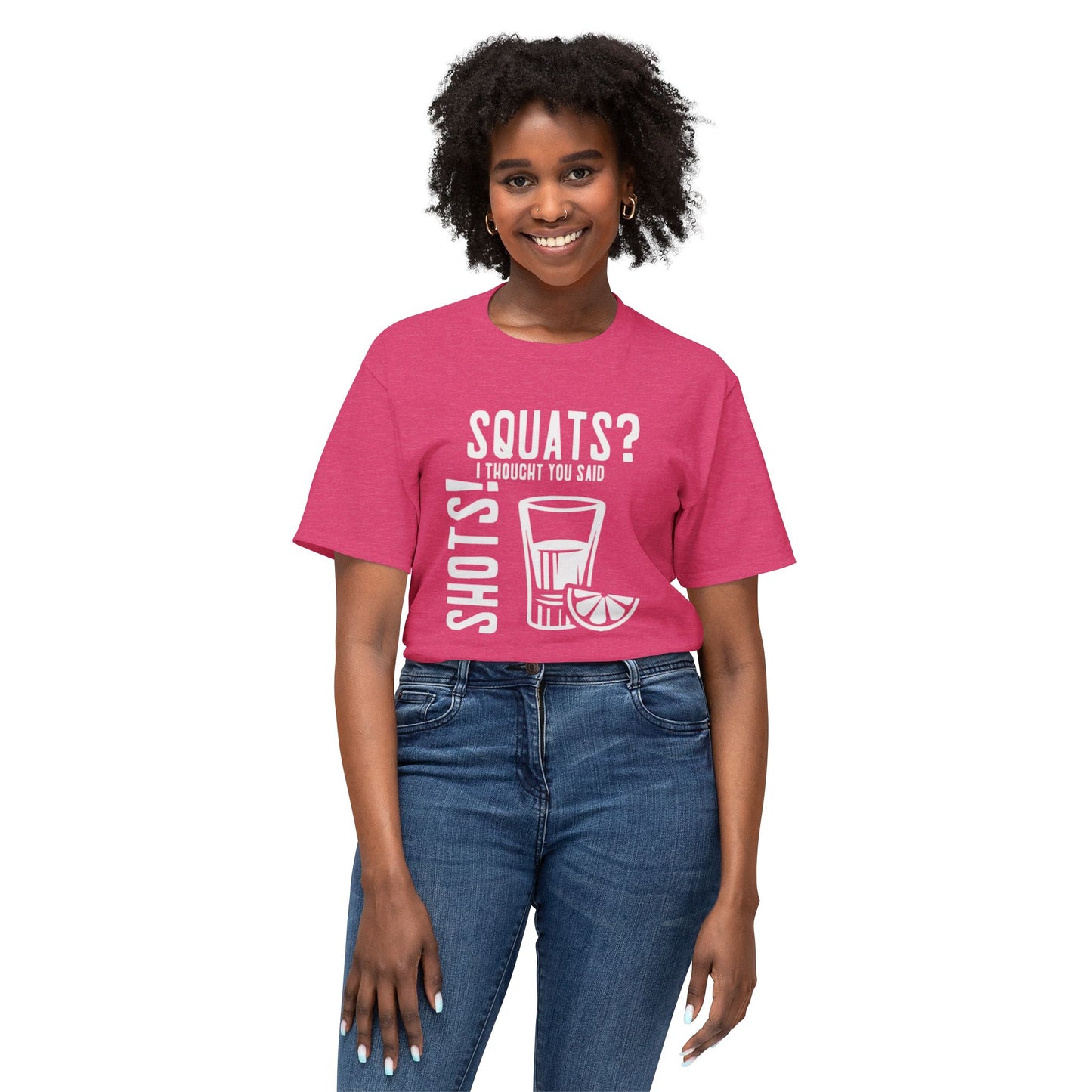 Men's / Women's / Unisex "Shots?" Motivational Fitness Tee