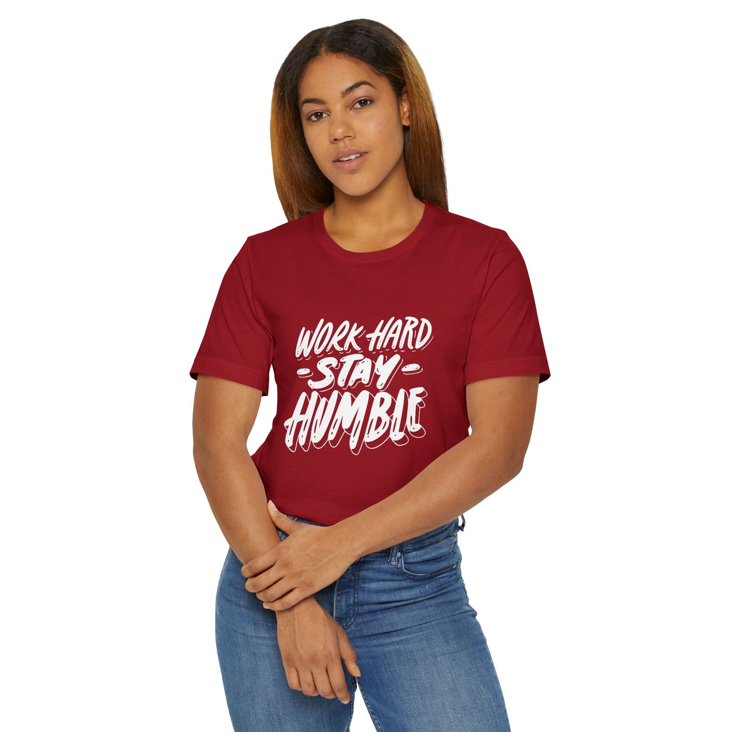 Unisex Motivational "Work Hard Stay Humble" Tee