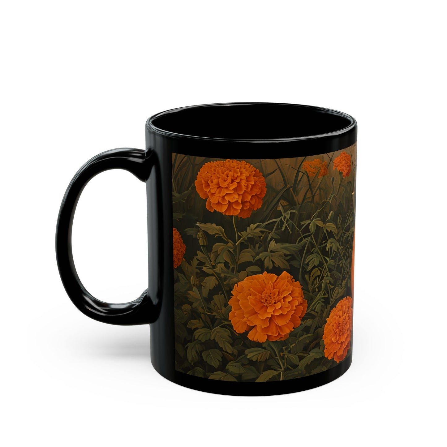 Halloween Pumpkin Black Mug (11oz)