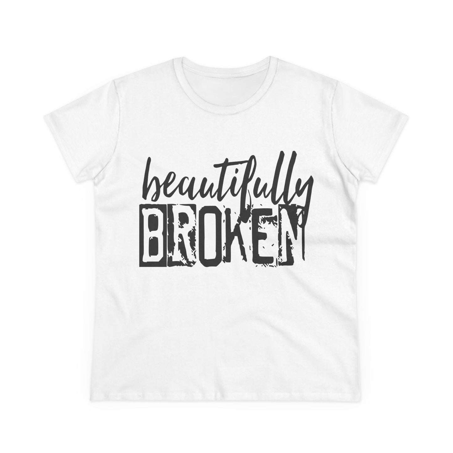 Inspirational Women's "Beautifully Broken" Cotton Tee