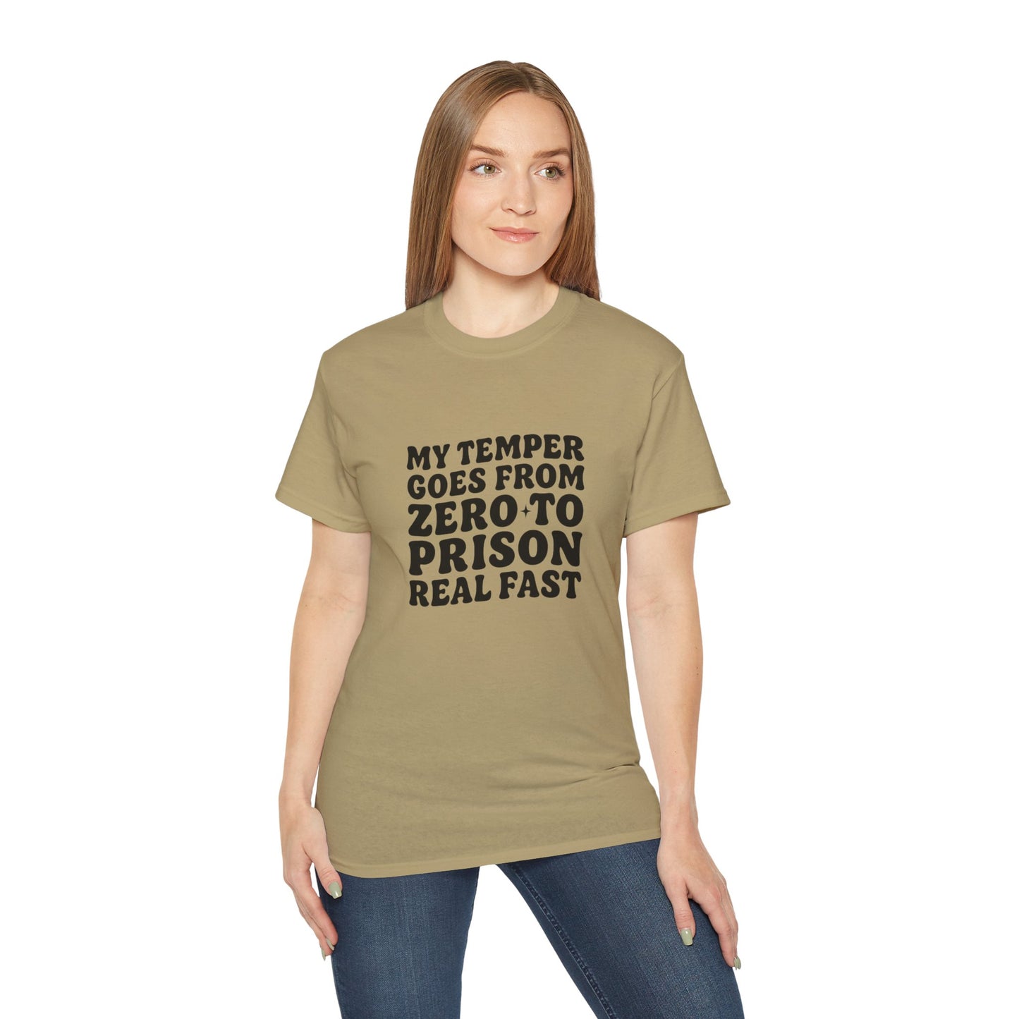Women's "Zero to Prison" Funny Tee