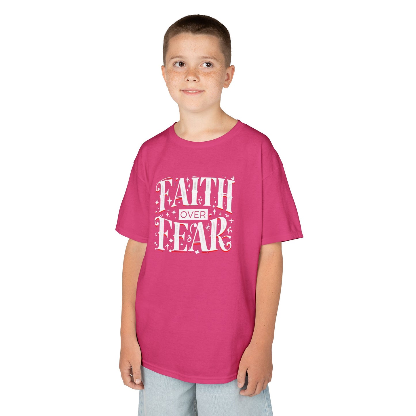 Girl's / Boys / Unisex "Faith Over Fear" Kids Tee
