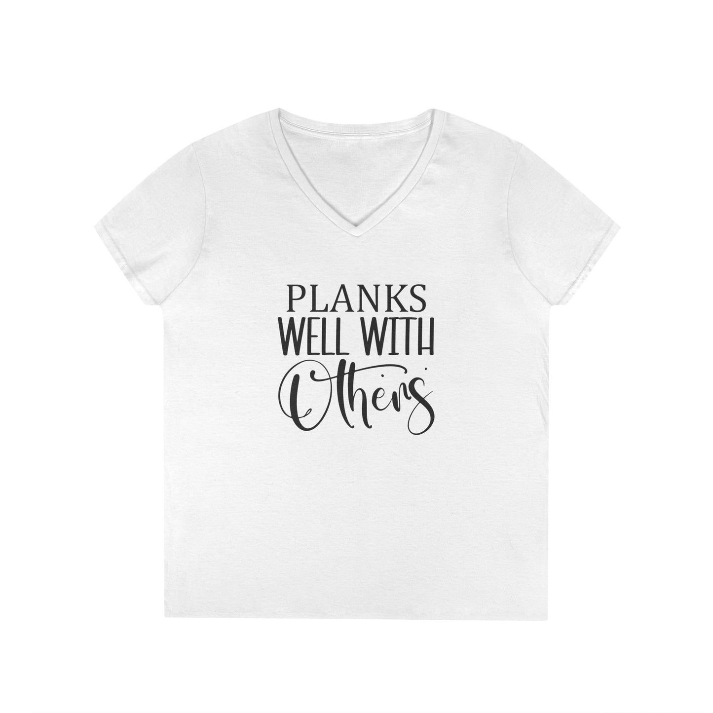 Women's "Planks Well With Others" Fitness Tee