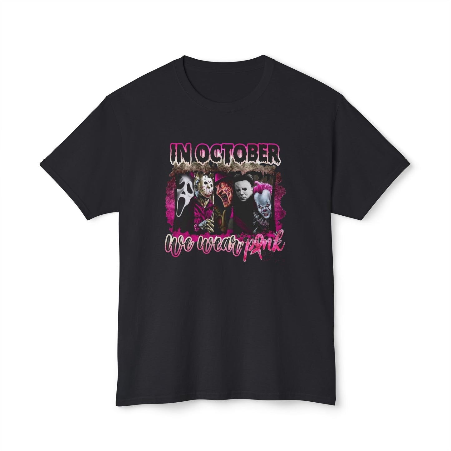 Breast Cancer Awareness Spooky "In October We Wear Pink" Tee