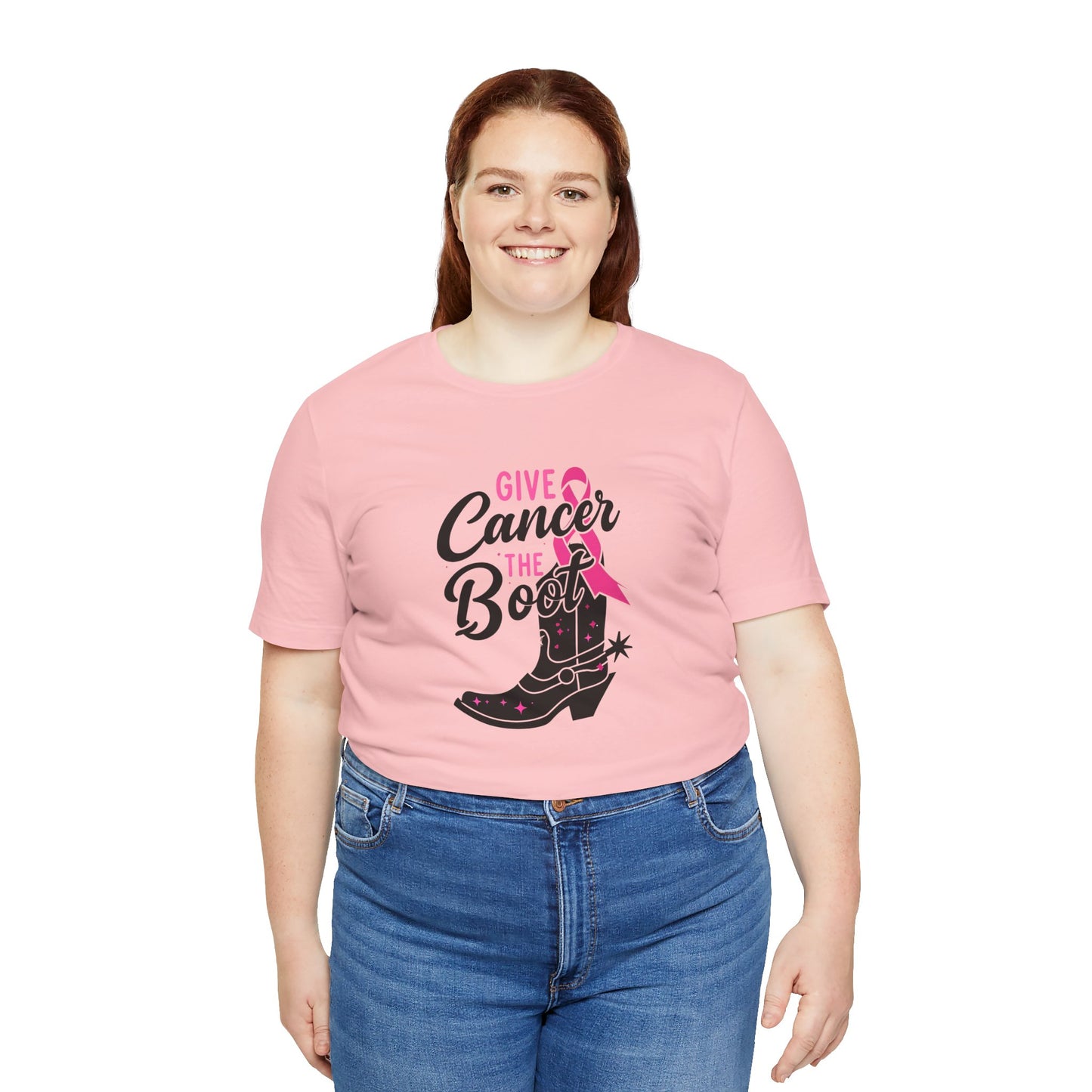 Women's "Give Cancer the Boot" Breast Cancer Awareness Tee