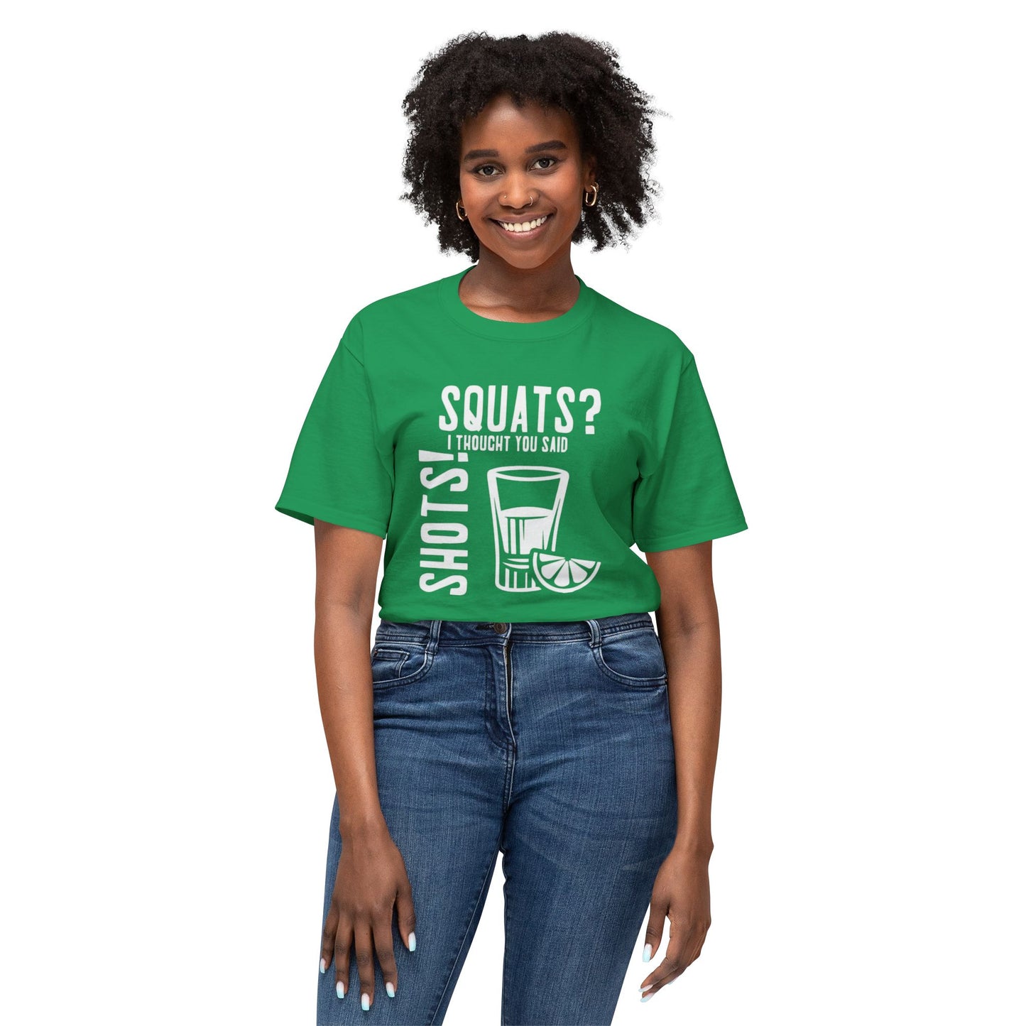 Men's / Women's / Unisex "Shots?" Motivational Fitness Tee