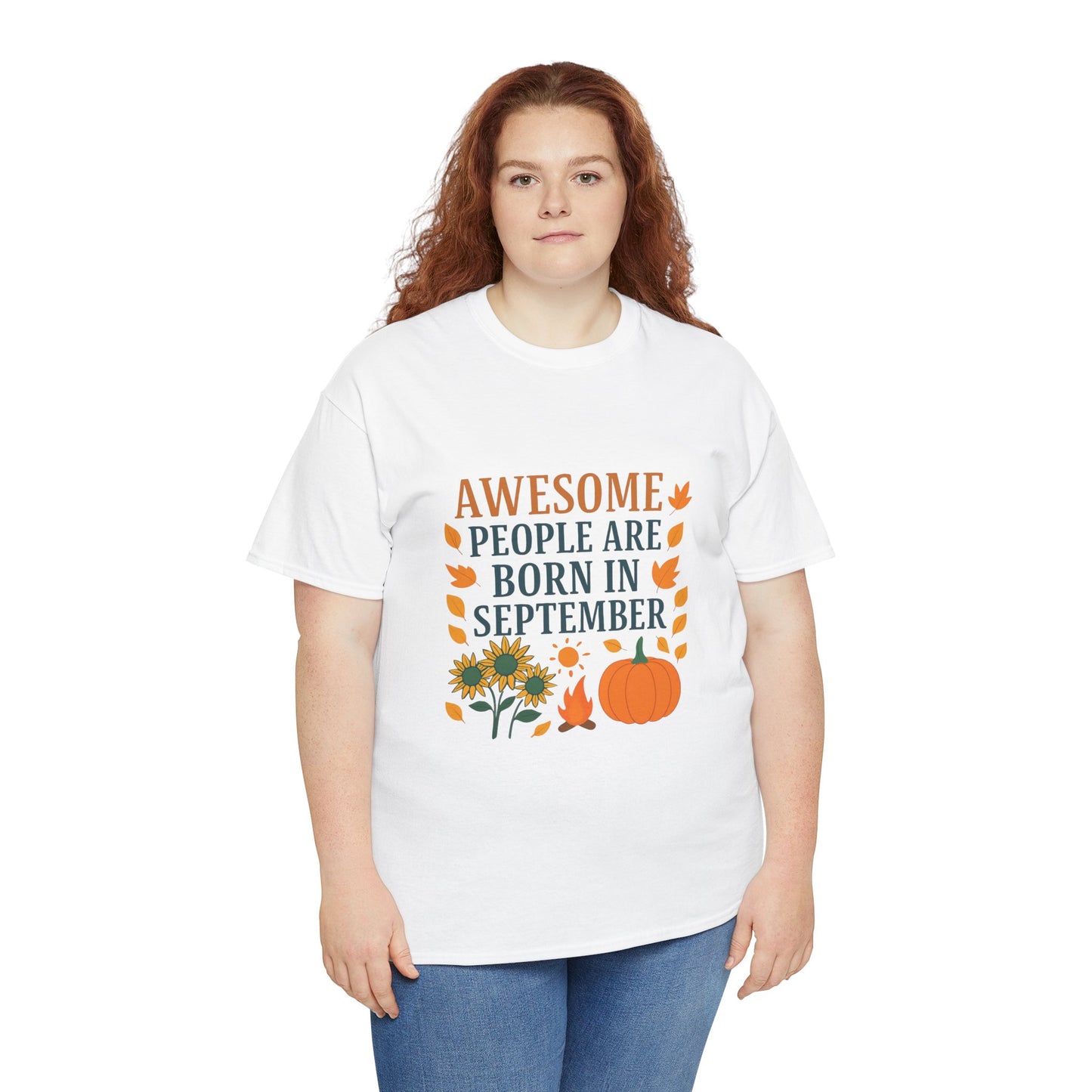 Women's "Awesome People Are Born in September" Cotton Tee