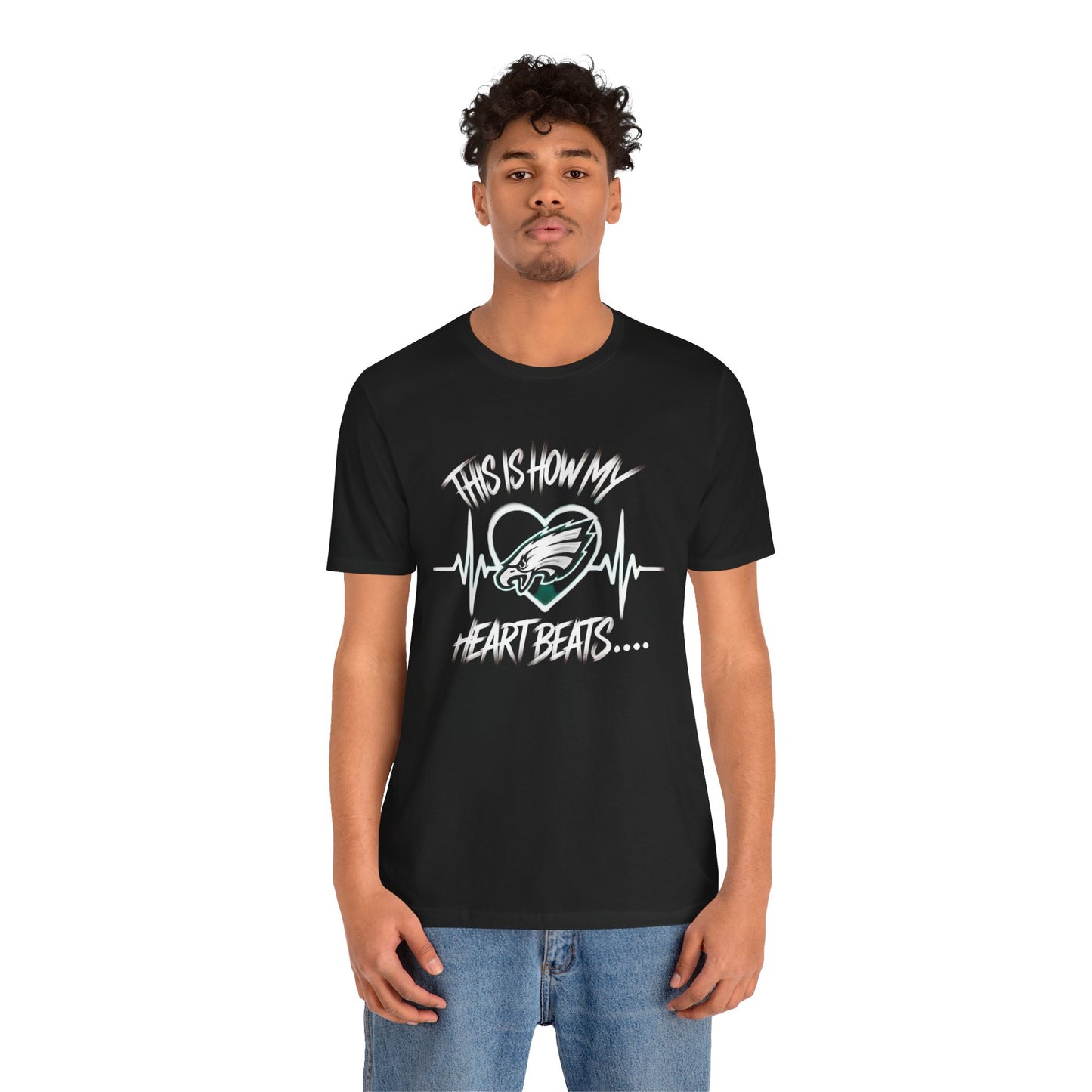 Philadelphia Eagles "Heart Beat" Fan Gear Unisex Jersey Short Sleeve Tee