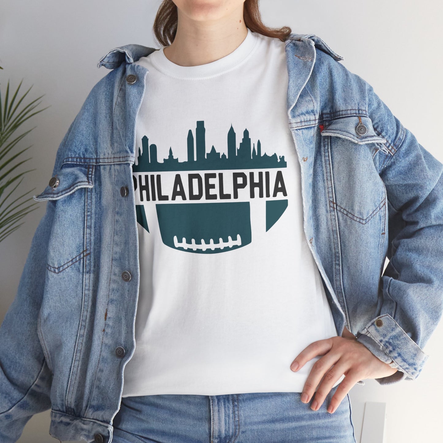 Men's / Women's / Unisex "Philadelphia Skyline" Heavy Cotton Tee