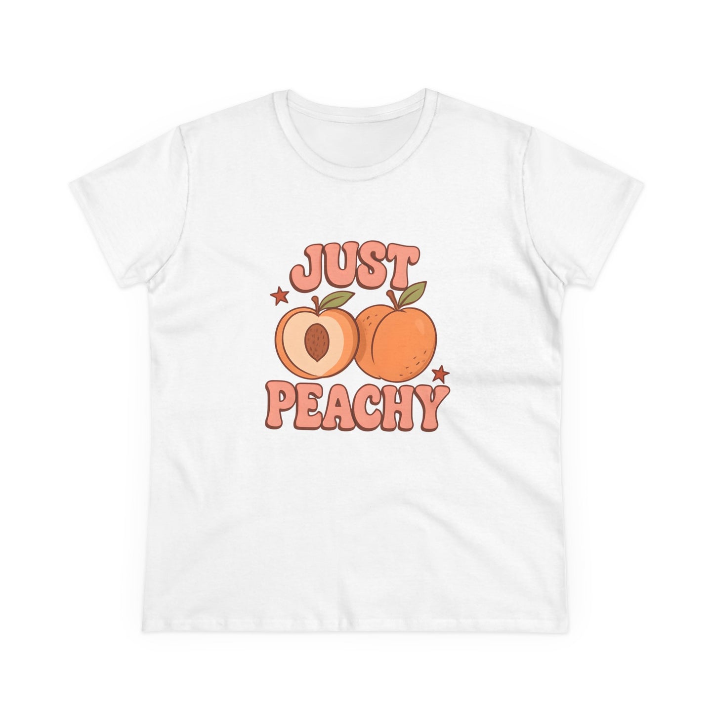 Women's "Just Peachy" Midweight Cotton Tee