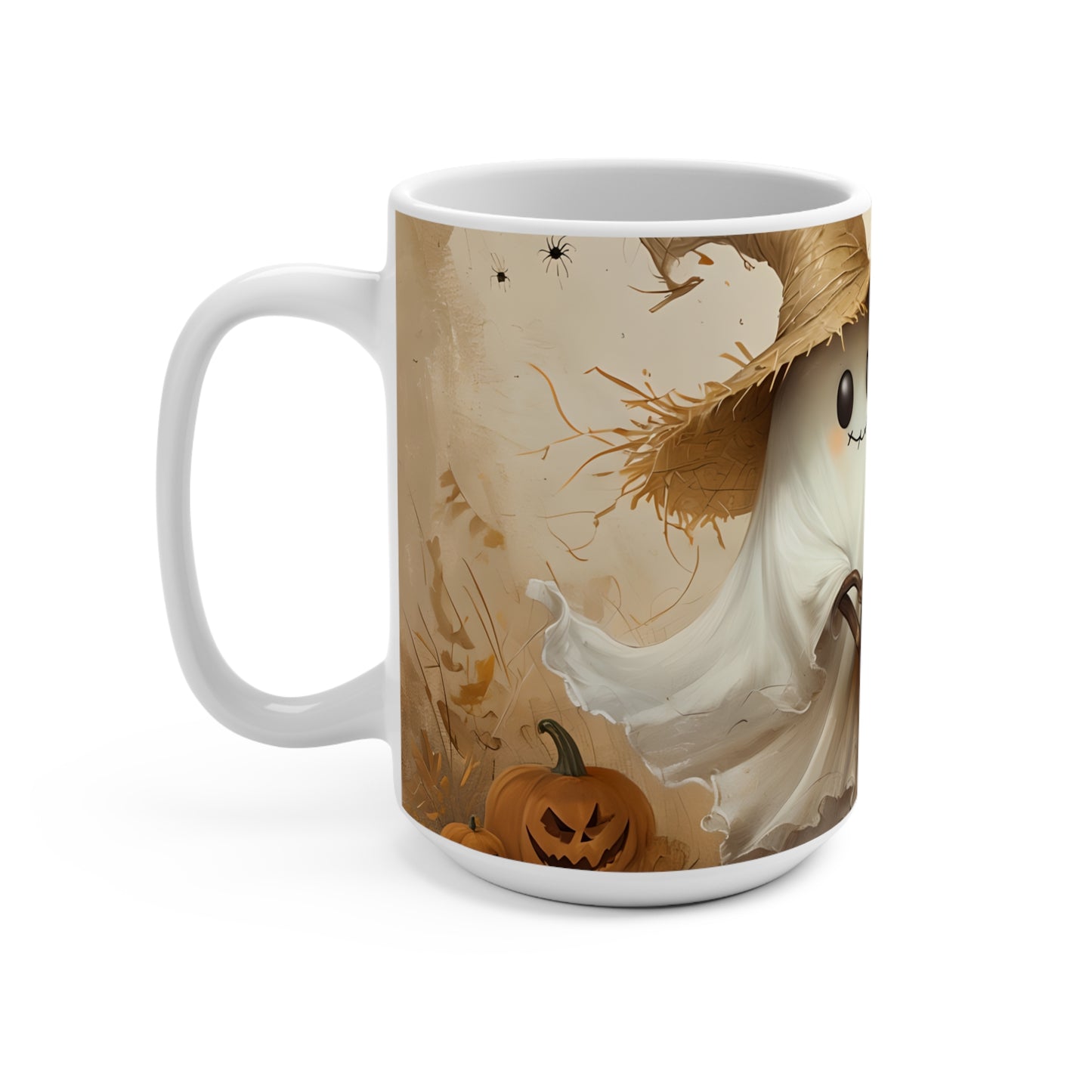 Halloween Ghost Pumpkin Mug (15oz)